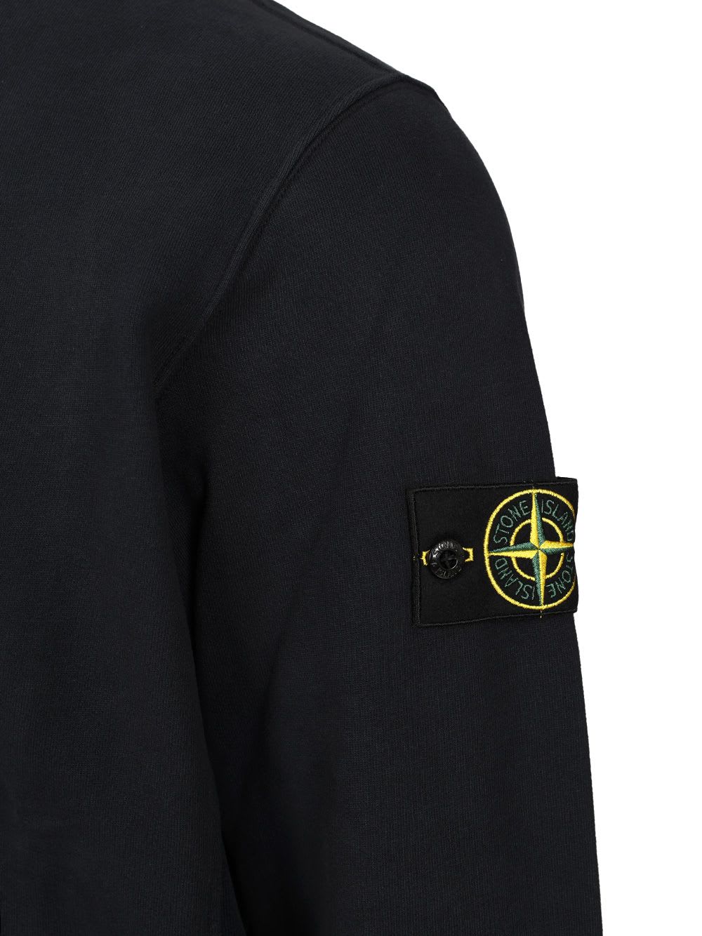 Stone Island Vanisé Brushed Heavy Cotton Sweatshirt In Blue