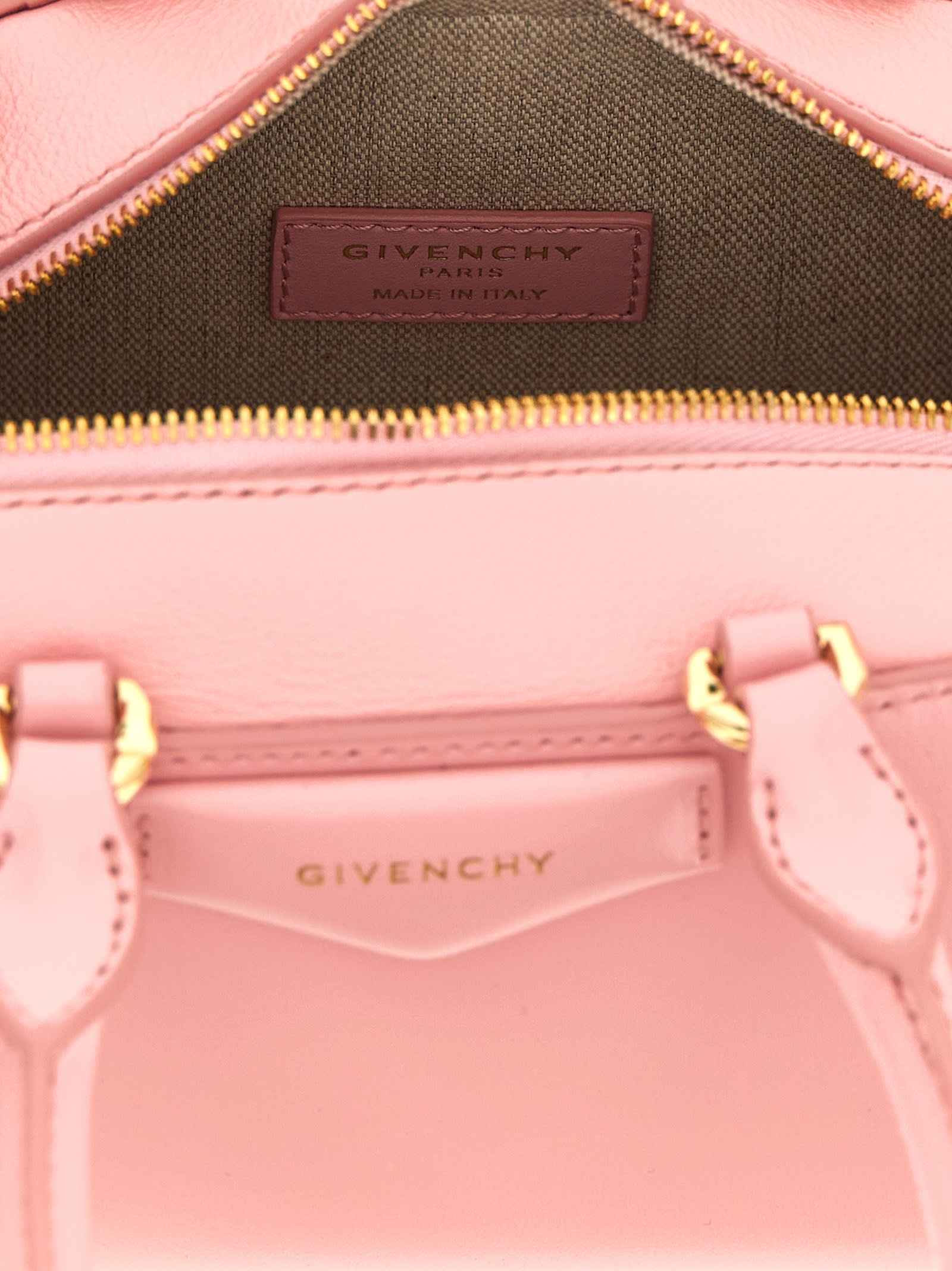 Givenchy Mini Leather Antigona Cube East-west Top-handle Bag In Pink