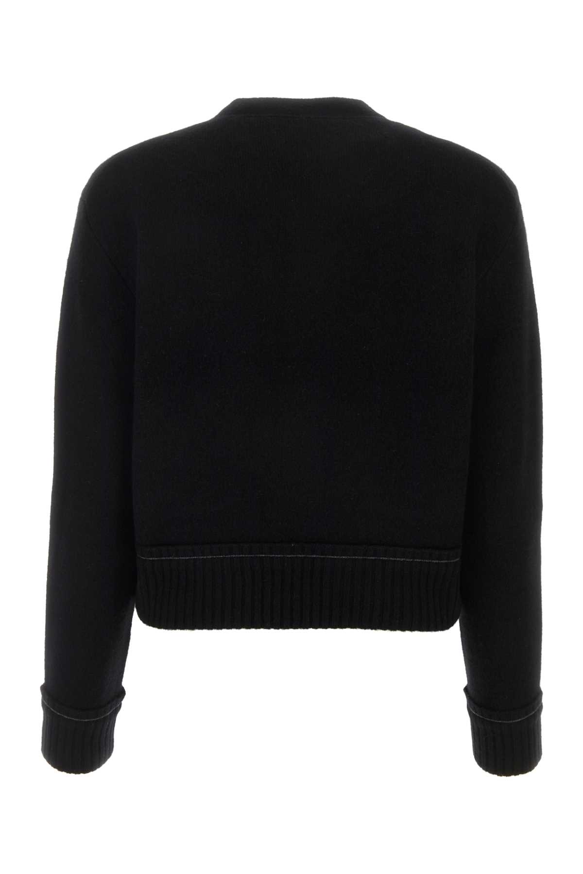 Shop Sacai Black Cashmere Blend Cashmere Knit Cardigan