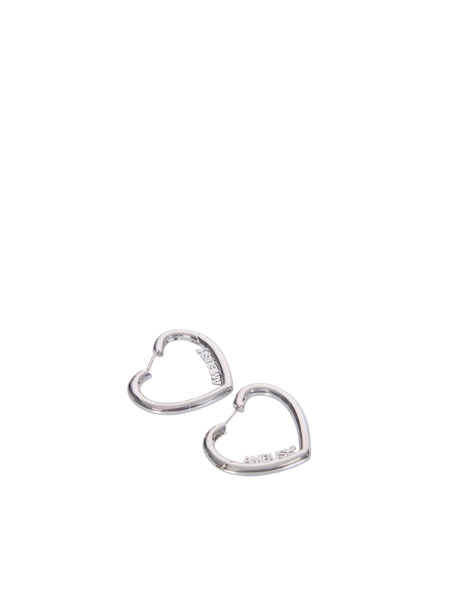 Ambush Mini Heart Hoop Earrings In Metallic