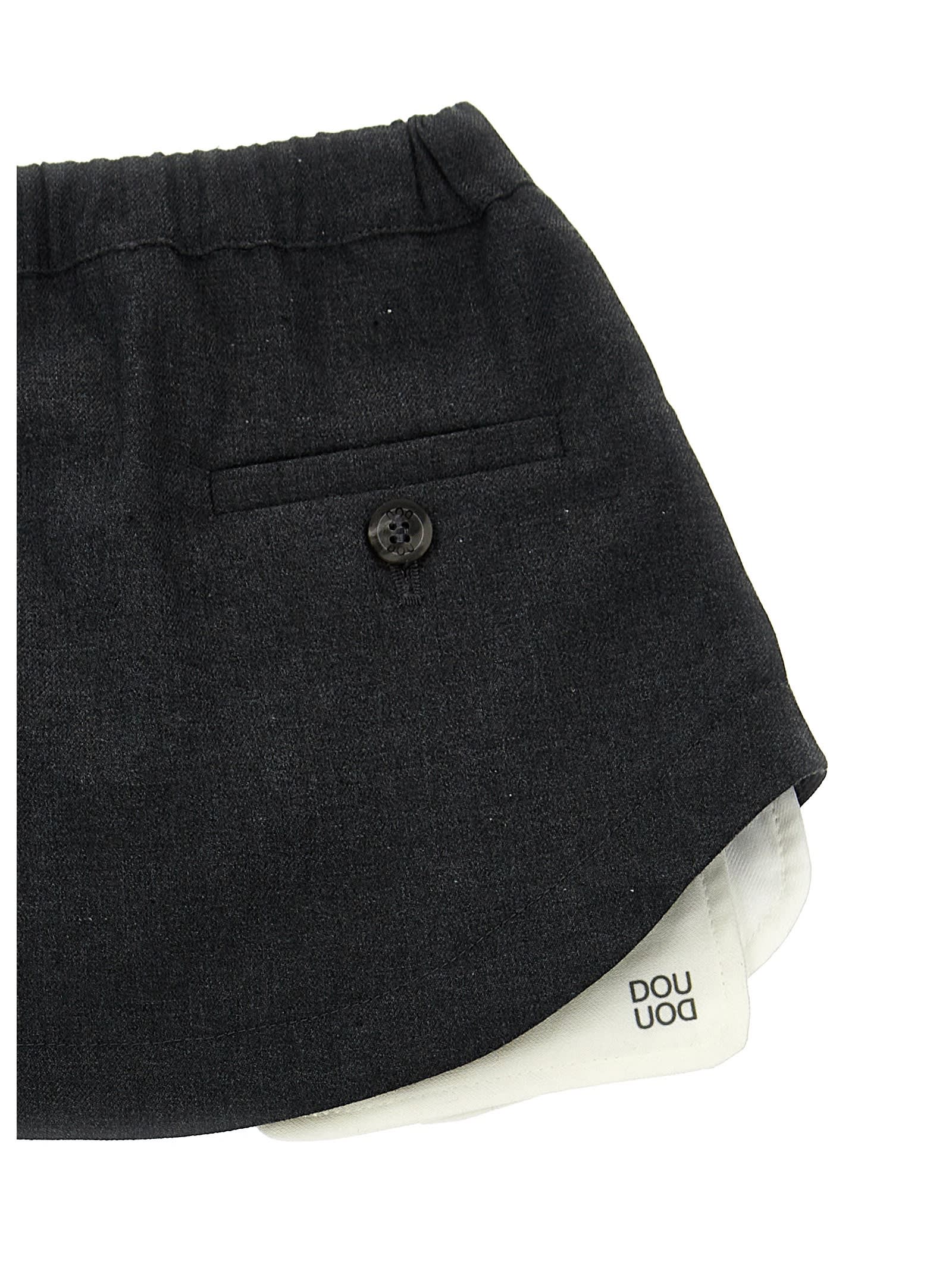 Shop Douuod Mini Pocket Skirt In Gray
