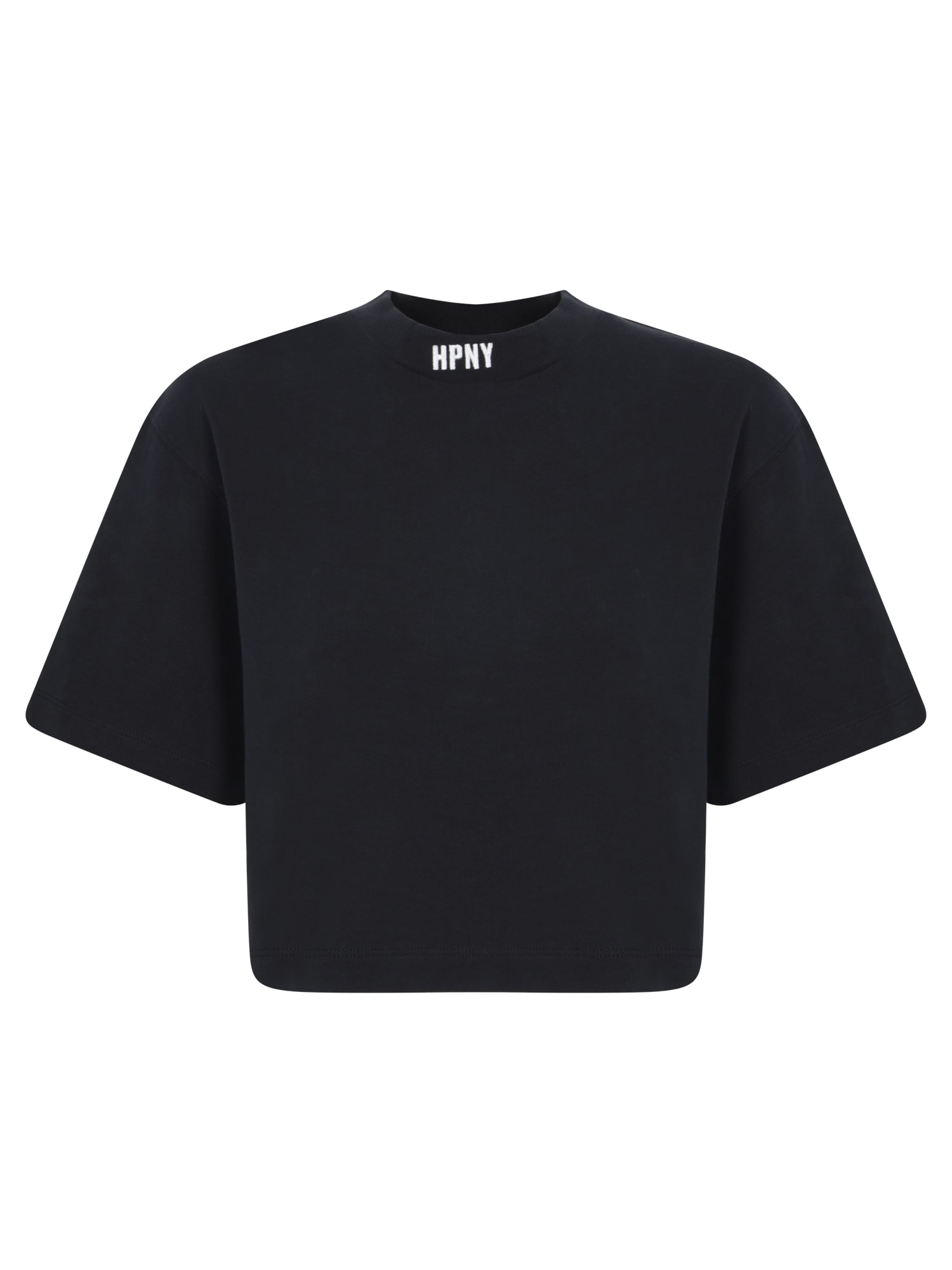 HERON PRESTON Black Crop T-shirt