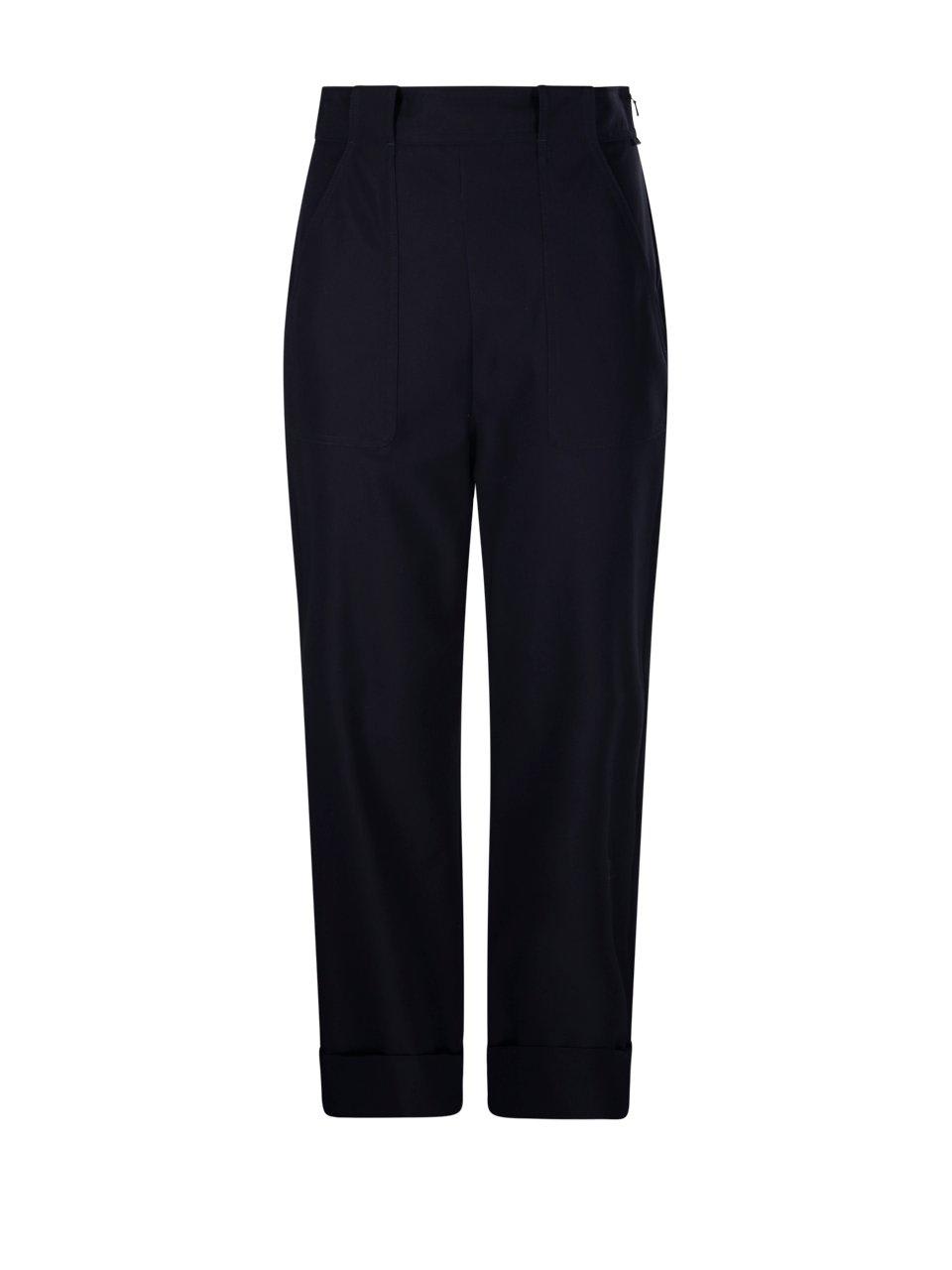 Max Mara Palio Wide Leg Trousers In Blue