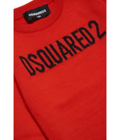 Shop Dsquared2 Intarsia Sweater In Red