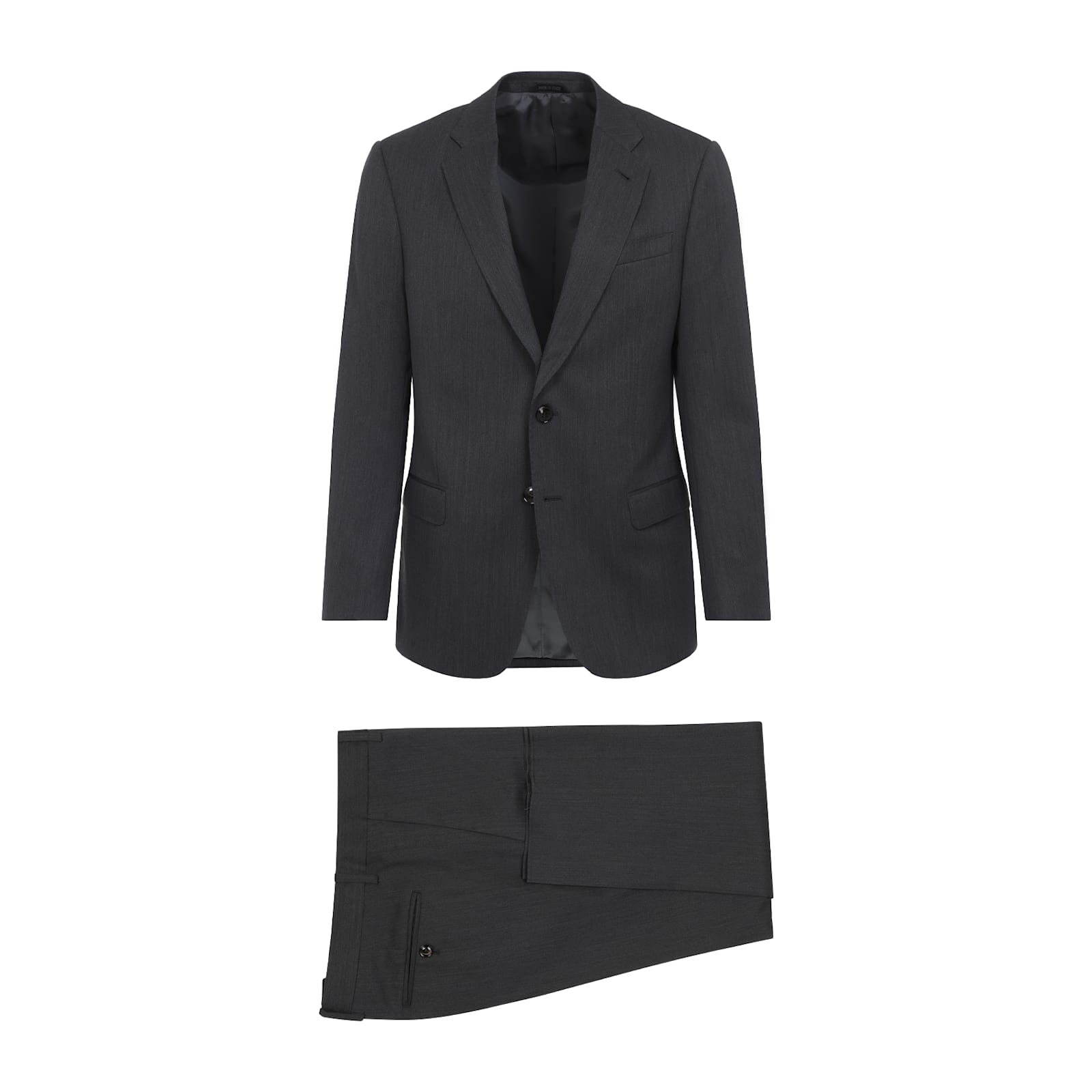 Giorgio Armani Single-breasted Wool Suit In Black