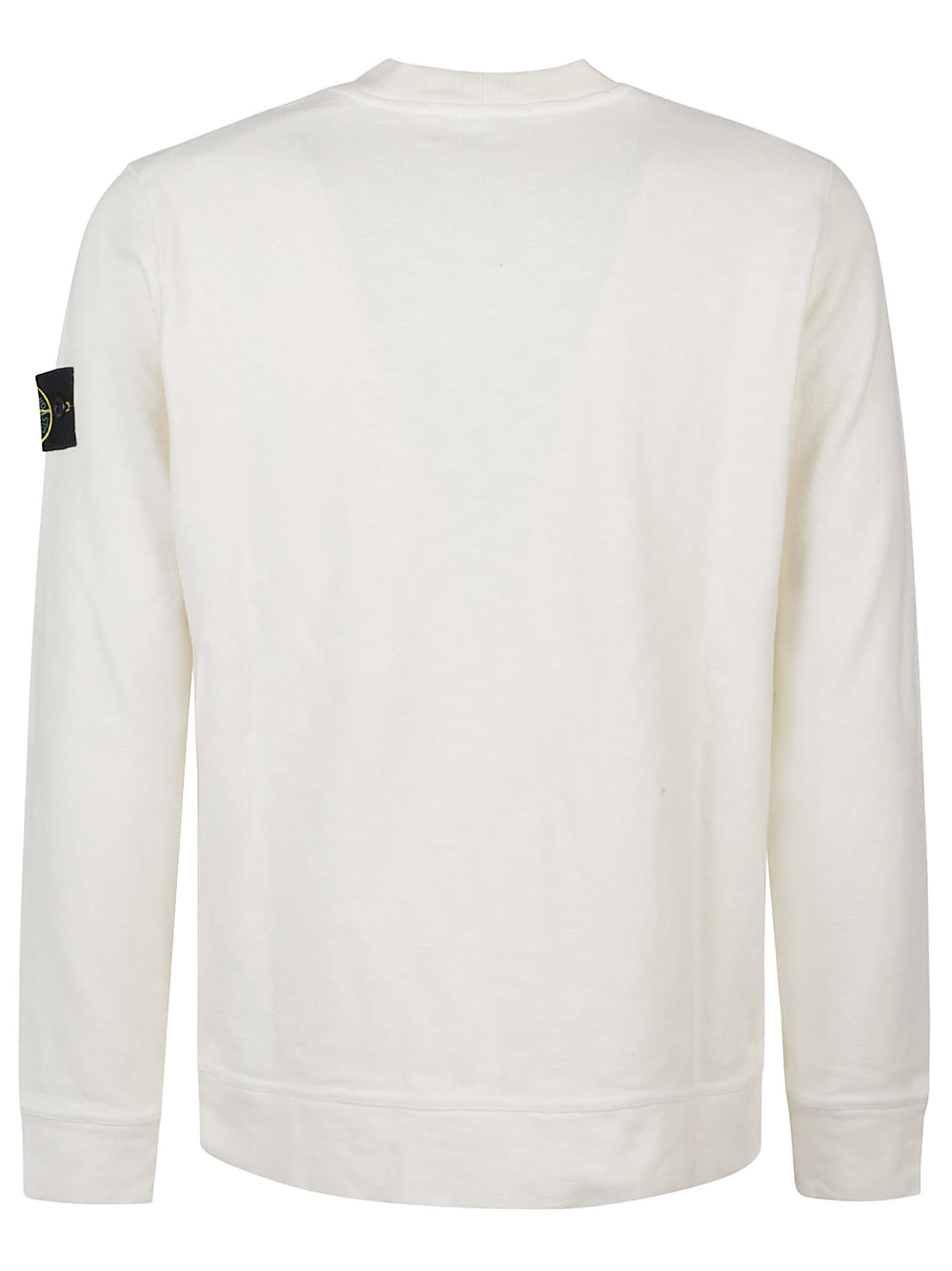Stone Island Ribbed Knit Sweater With Crew Neckline And Logo Patch In Multi