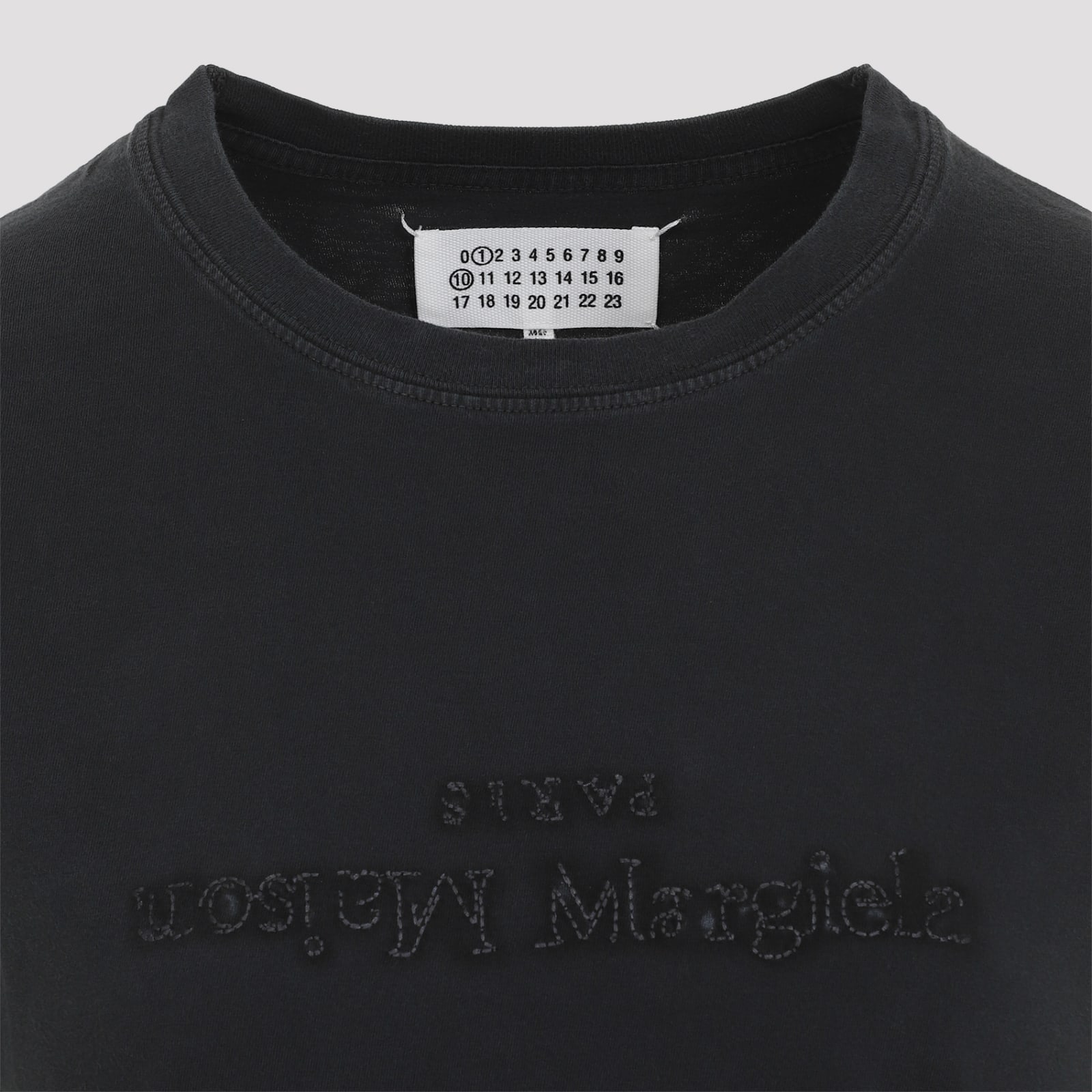 Shop Maison Margiela Cotton T-shirt In Vintage Black