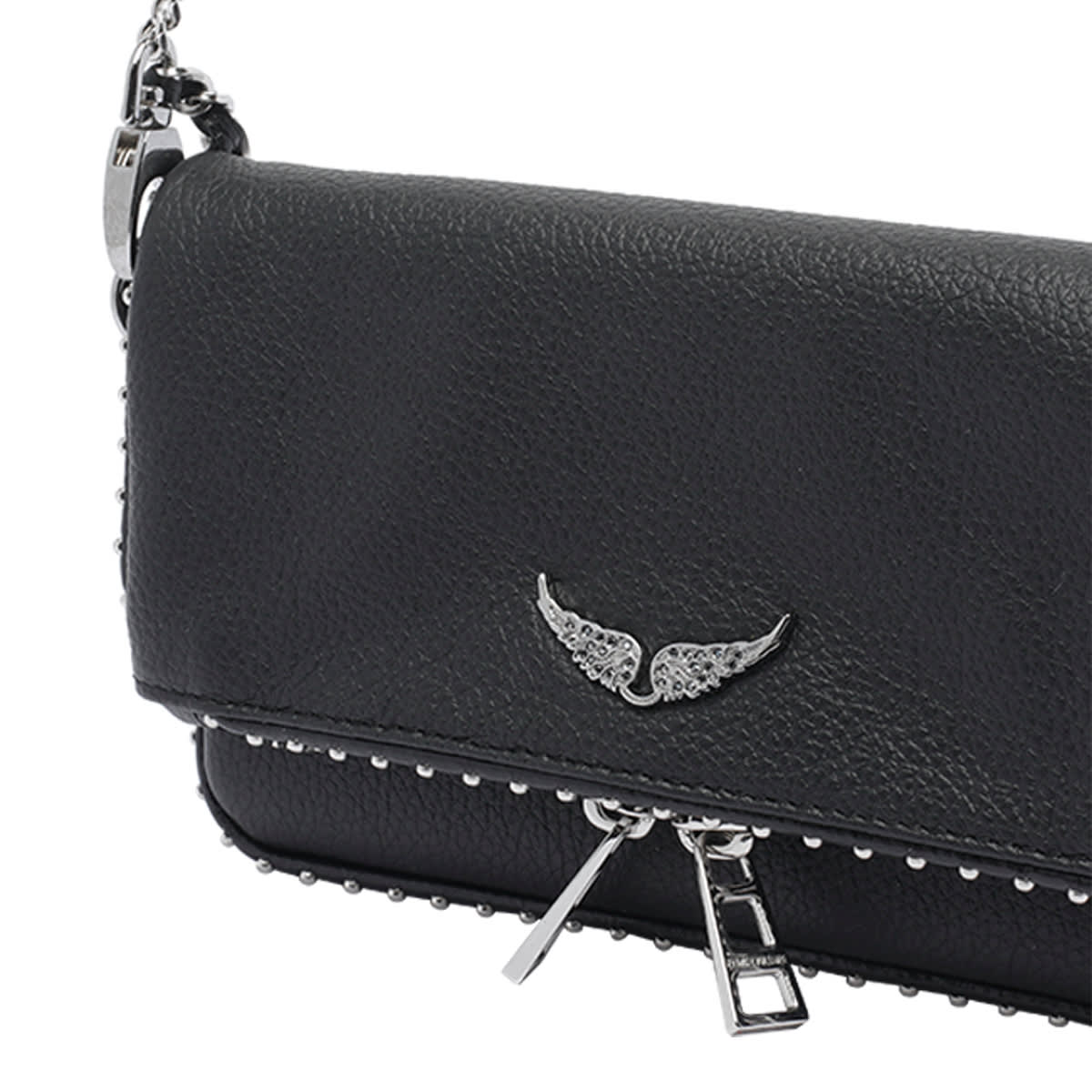Zadig & Voltaire Nano Rock Studs Shoulder Bag In Black