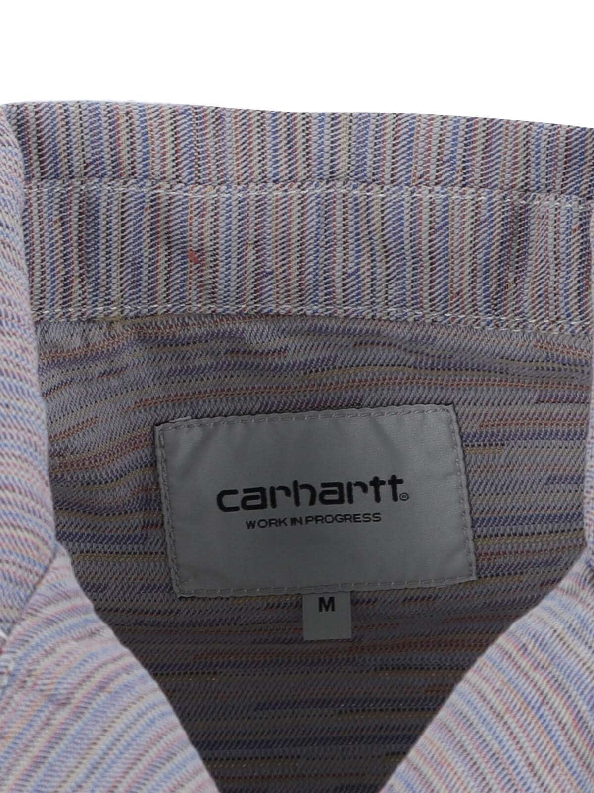 Carhartt Mens Gellar Stripe Multicolor Gellar Striped Short-sleeve Cotton Shirt Xl In Gray