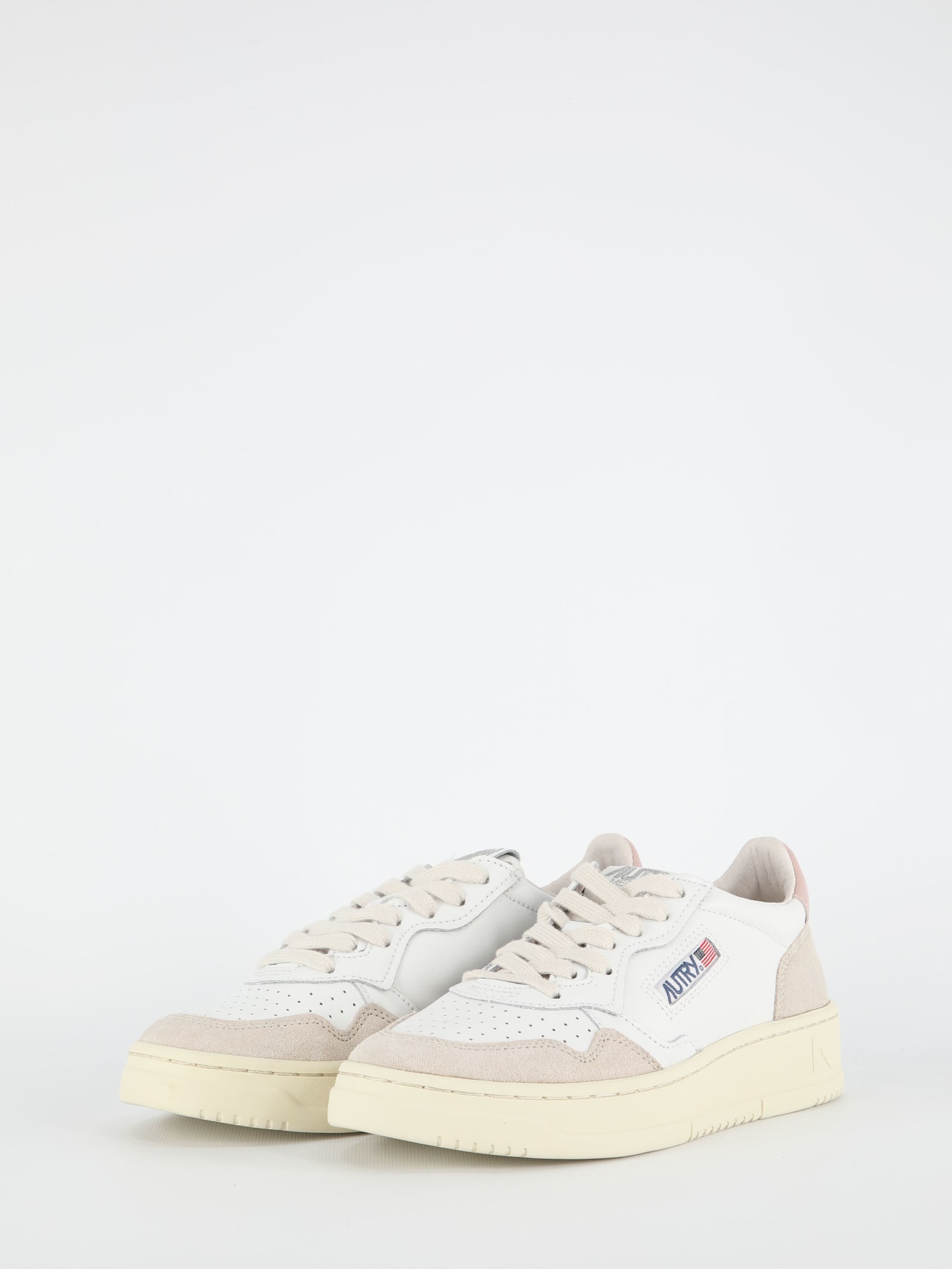 Shop Autry Medalist Suede Sneakers In Wht/pow