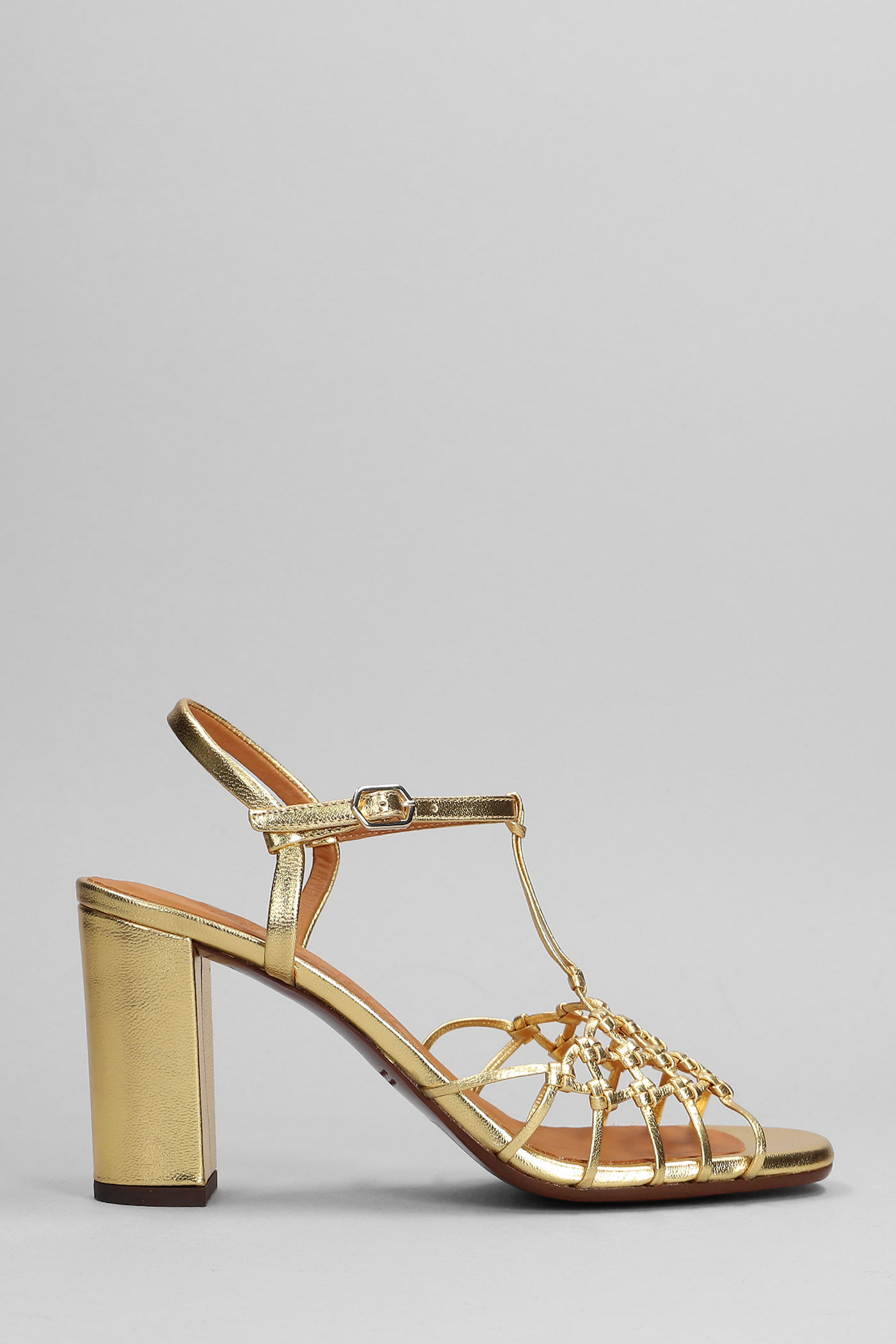 Chie Mihara Bassi Sandals In Gold Leather