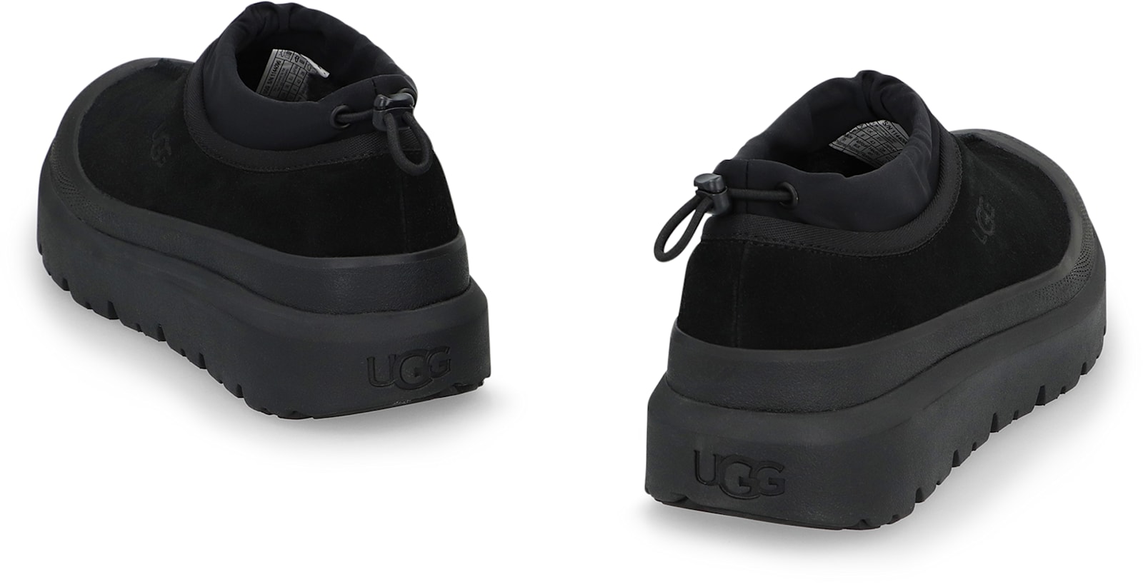 Ugg Black Suede And Rubber Tasman Weather Hybrid Slip-ons In Black