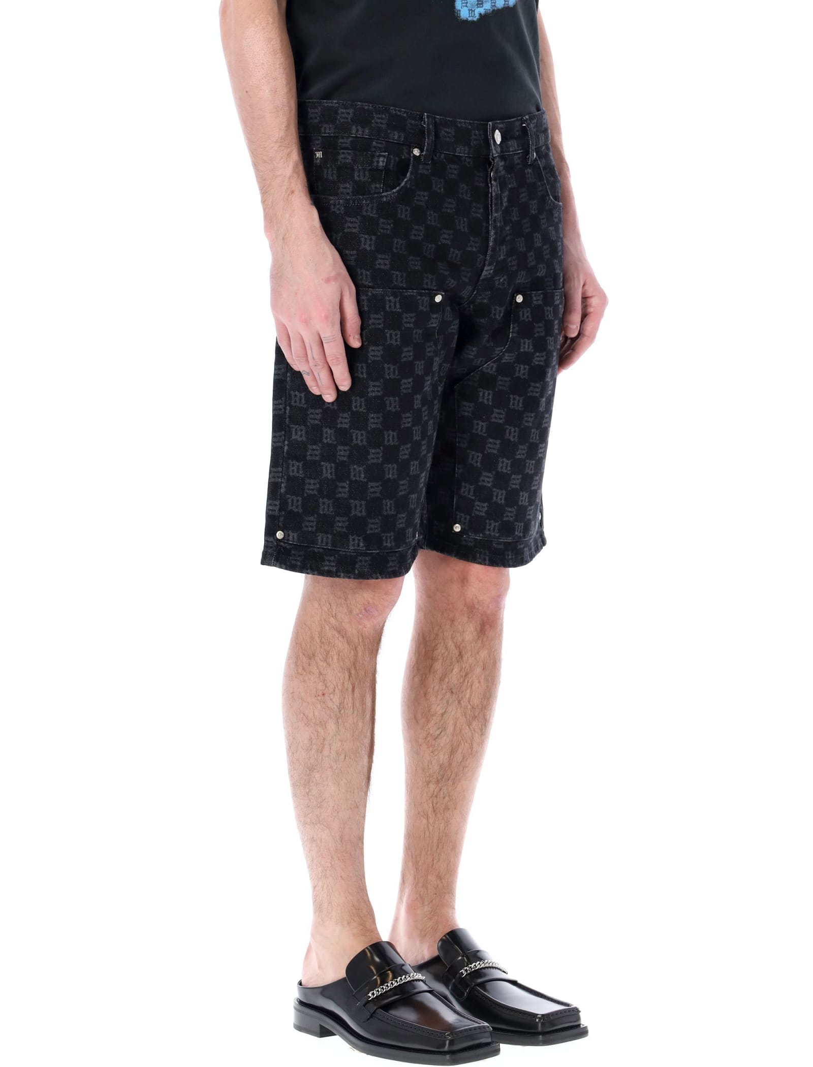 MISBHV Monogram-Print Cotton-Blend Shorts