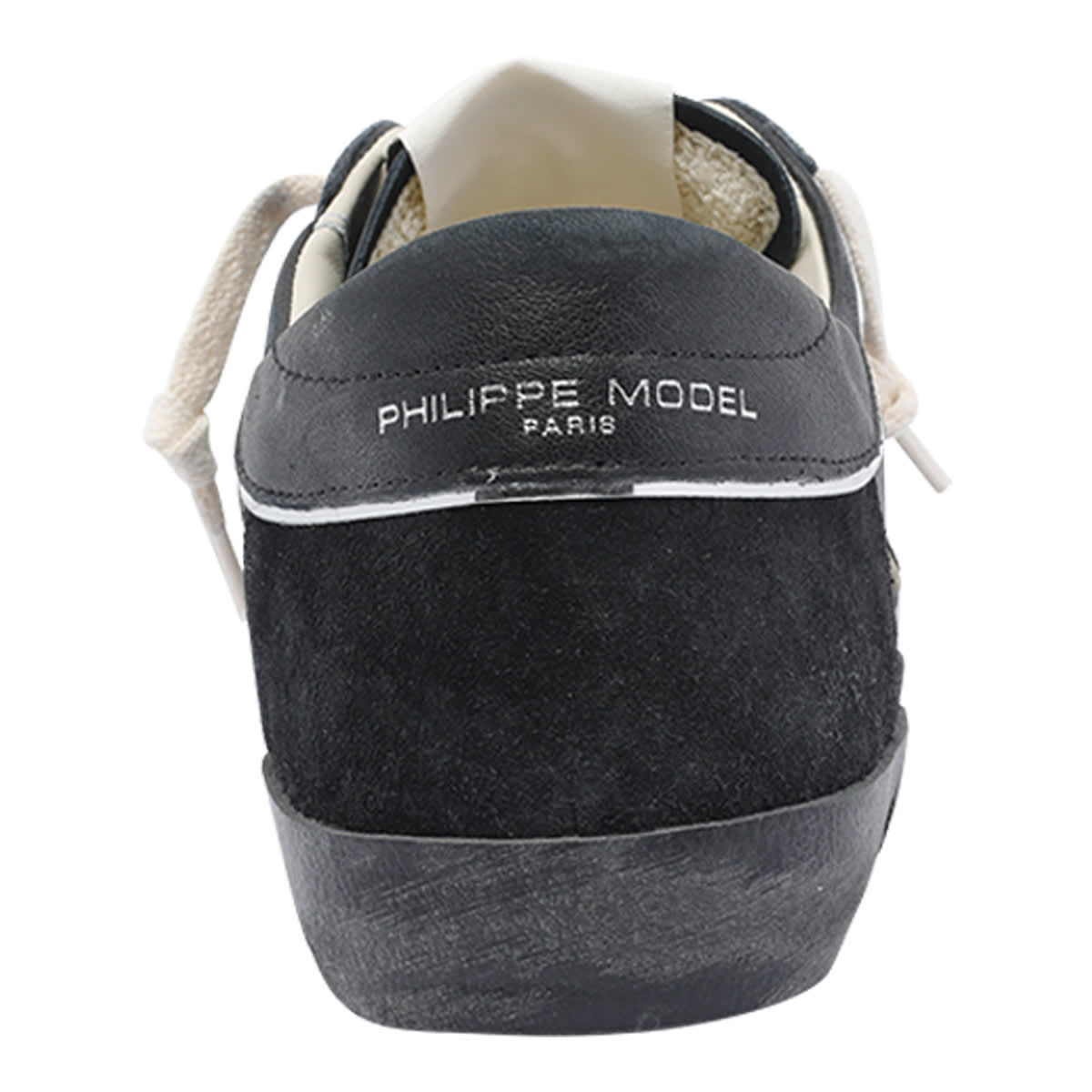 Philippe Model Prsx Suede-panelled Low-top Sneakers In Black