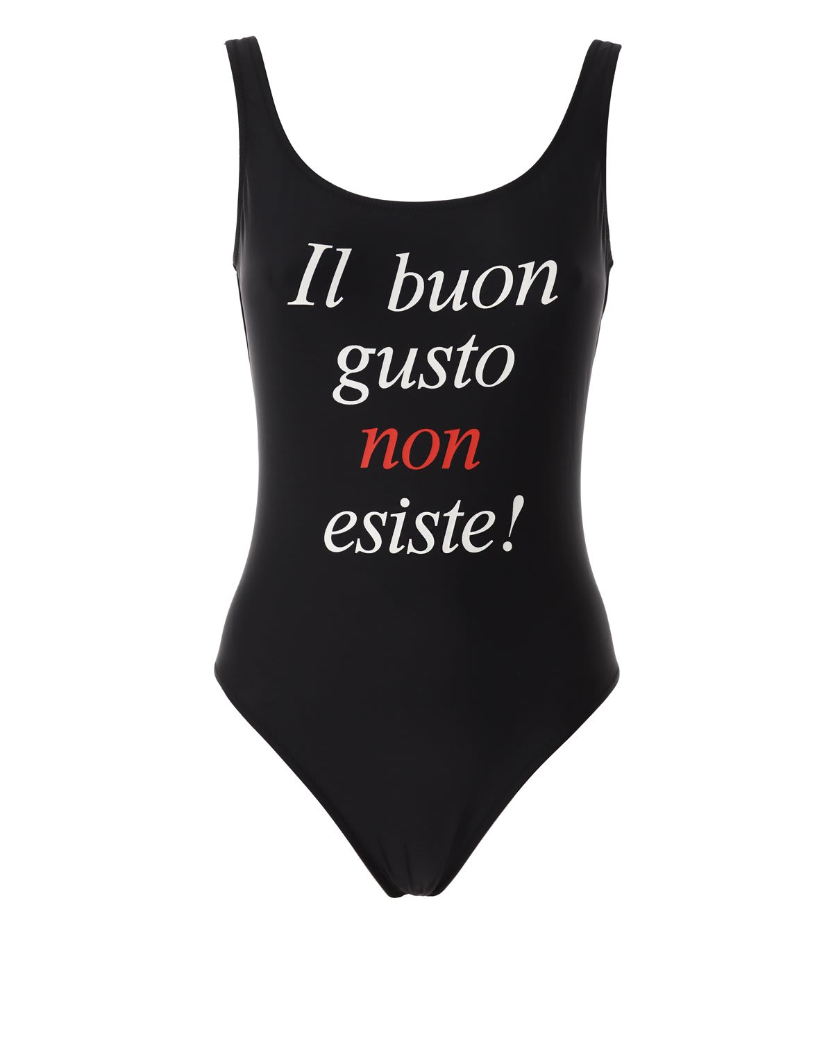 Slogan-printed One-piece Swimsuit