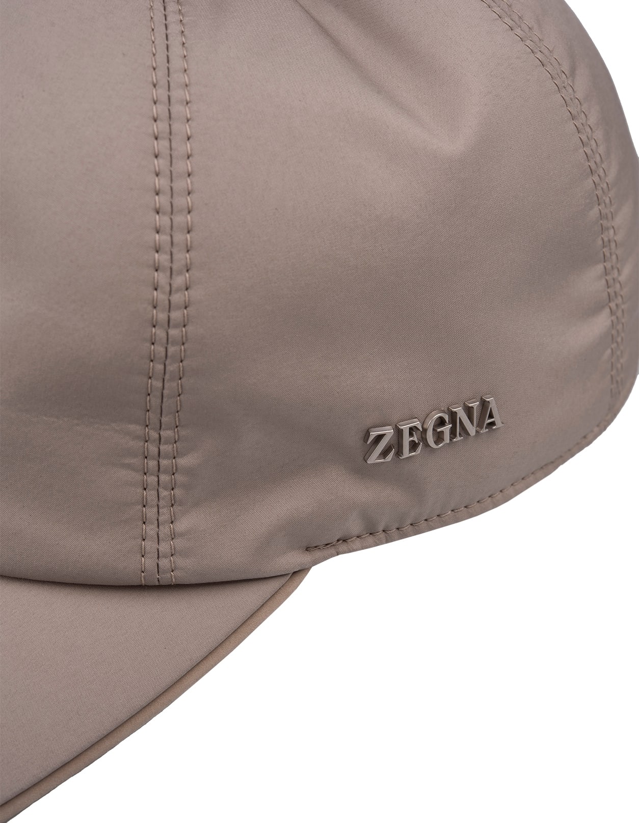 Shop Zegna Khaki Technical Baseball Hat In Brown