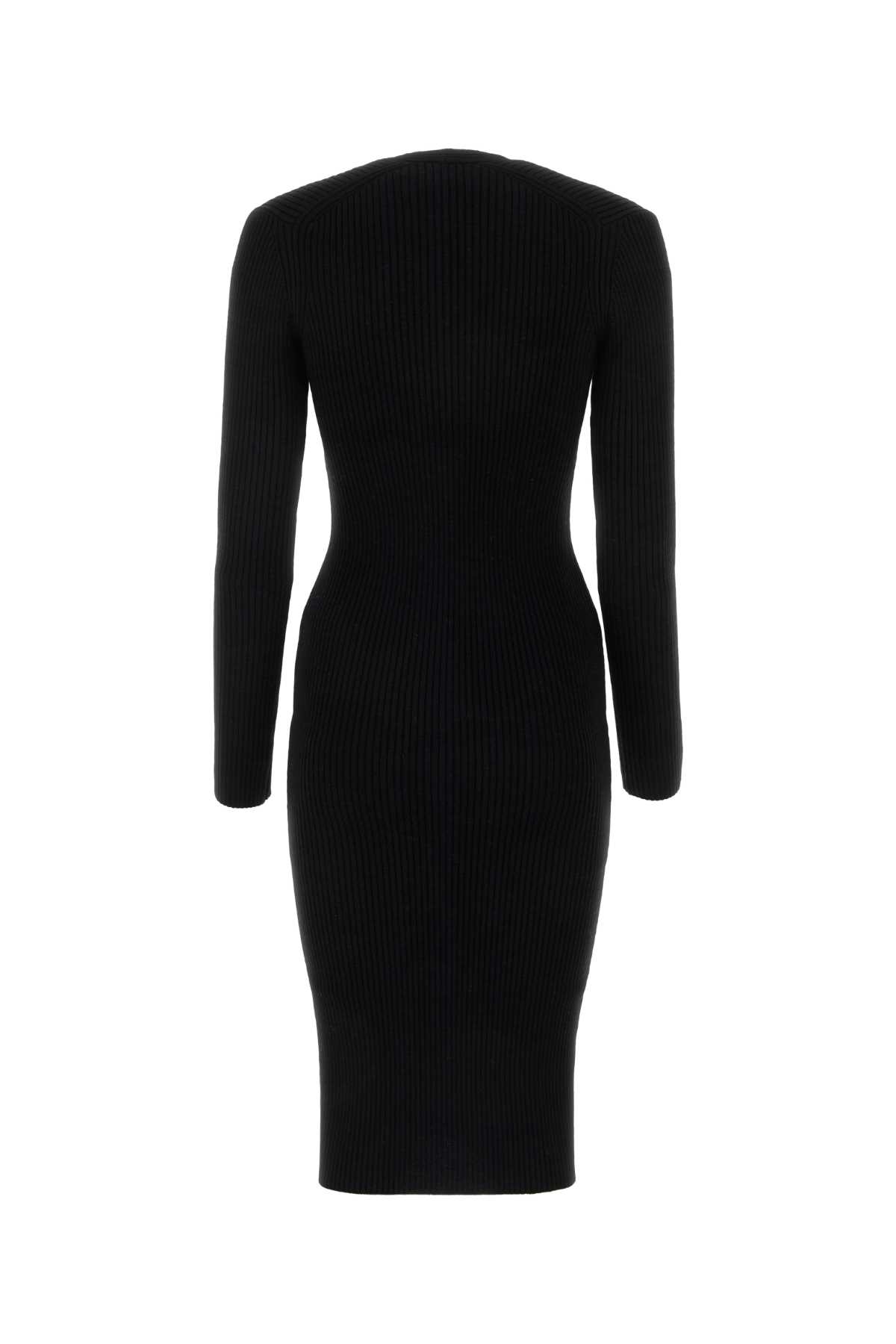 Isabel Marant Black Stretch Wool Blend Zael Dress