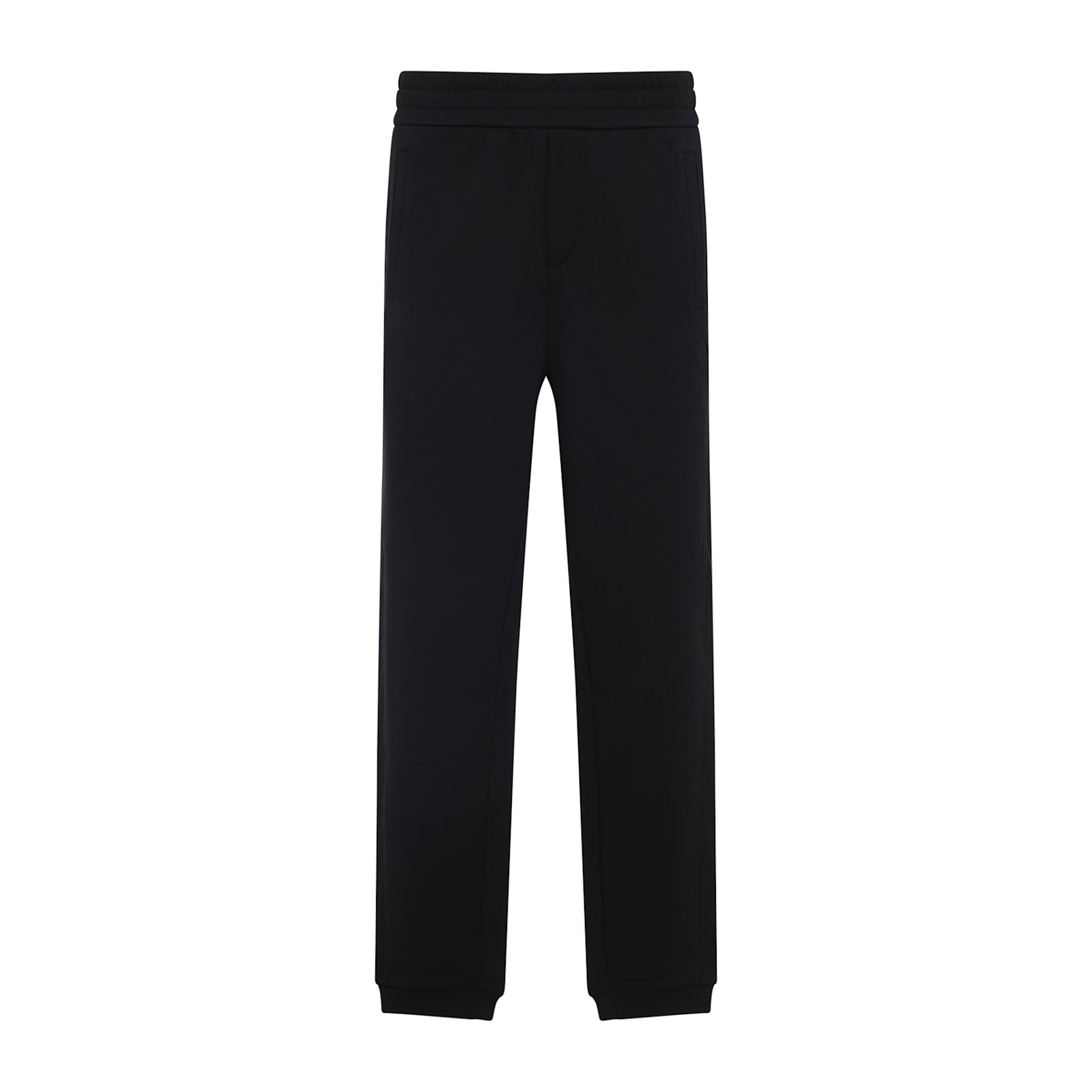 Moncler Comfortable Cotton Trousers In Black
