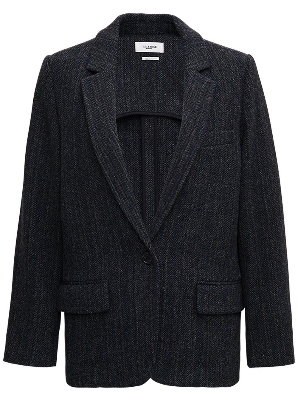Isabel Marant ?oile Charly Blazer In Grey Wool