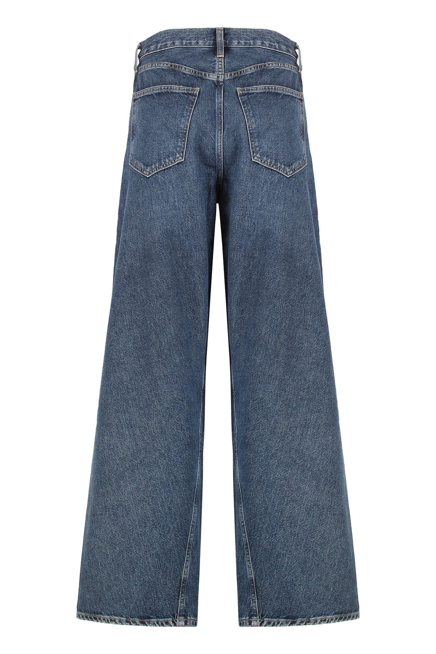 Agolde Jeans A Gamba Larga Twist In Blue