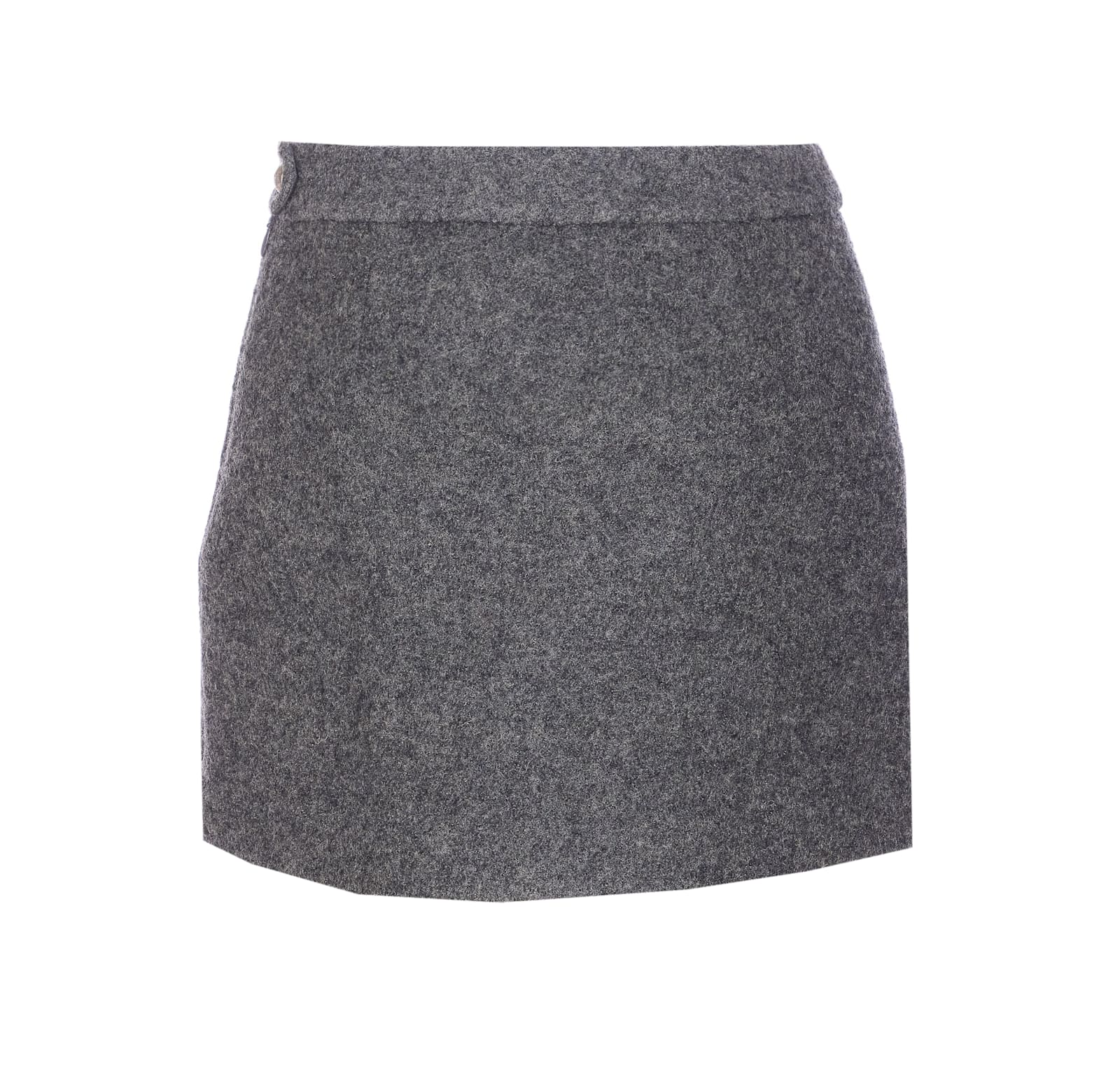 Dunst Mini Wool Skirt In Gold
