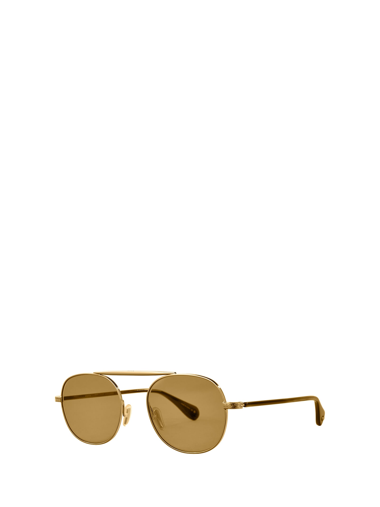 Shop Garrett Leight Van Buren Ii Sun Gold-douglas Fir/flat Pure Maple Sunglasses