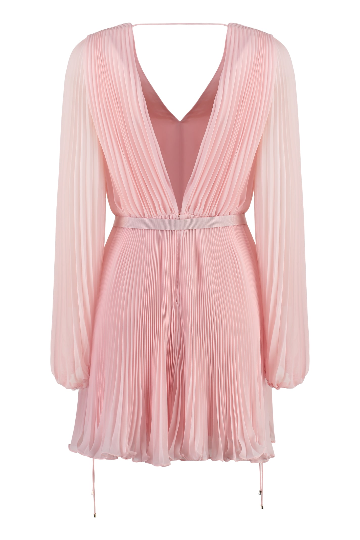 Shop Max Mara Visita Chiffon Dress In Pink