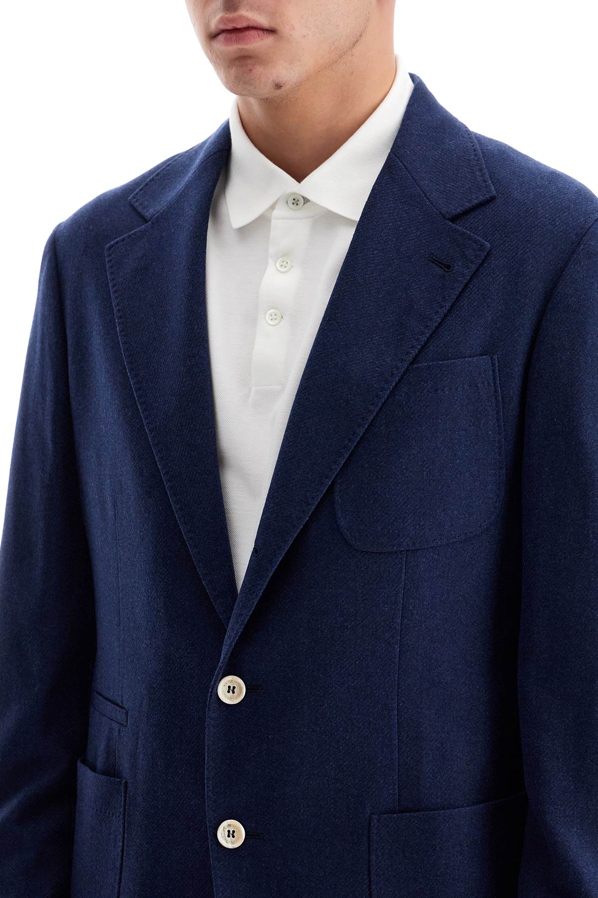 Shop Brunello Cucinelli Wool, Silk And Cashmere Blend In Blu Colorato (blue)