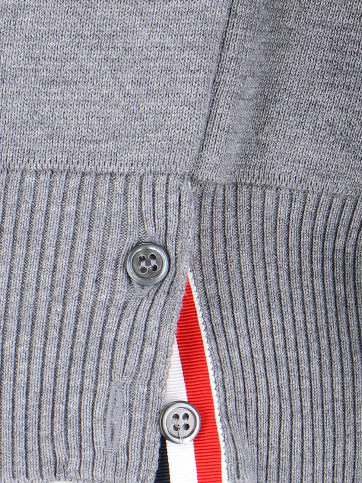 Shop Thom Browne Tricolor Detail Sweater In Gray