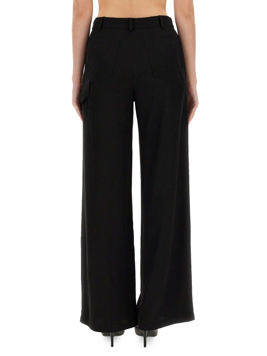 Shop M05ch1n0 Jeans Jeans Wide Leg Pants  In Black