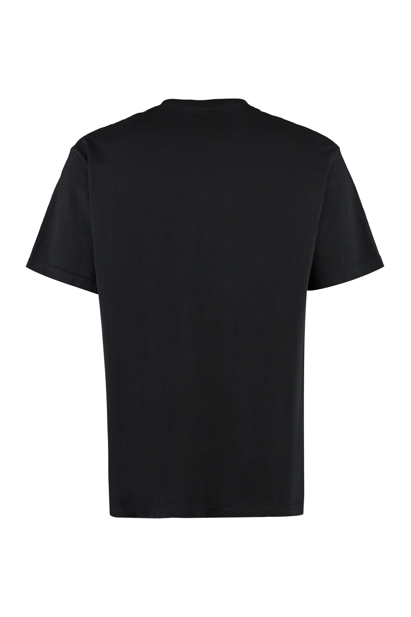 Shop Sporty &amp; Rich Printed Cotton T-shirt In Black