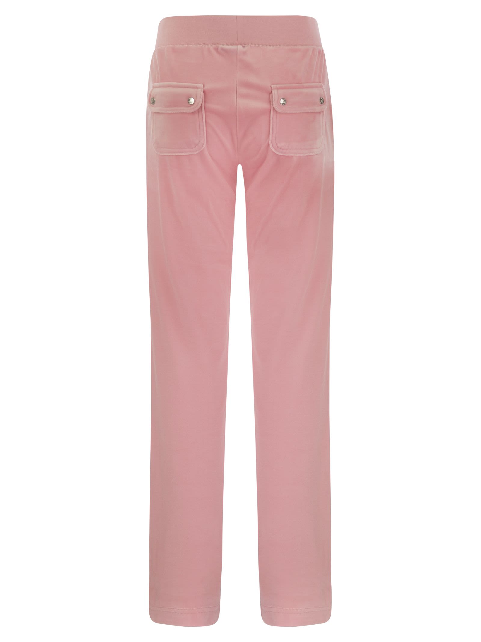 Shop Juicy Couture Trousers With Velour Pockets In Pink