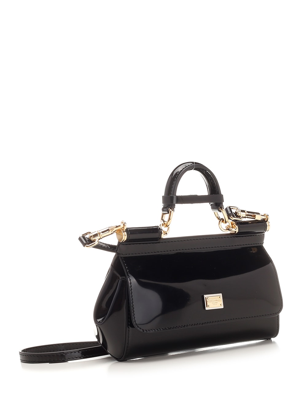 Shop Dolce & Gabbana Sicily Small Hand Bag In Black
