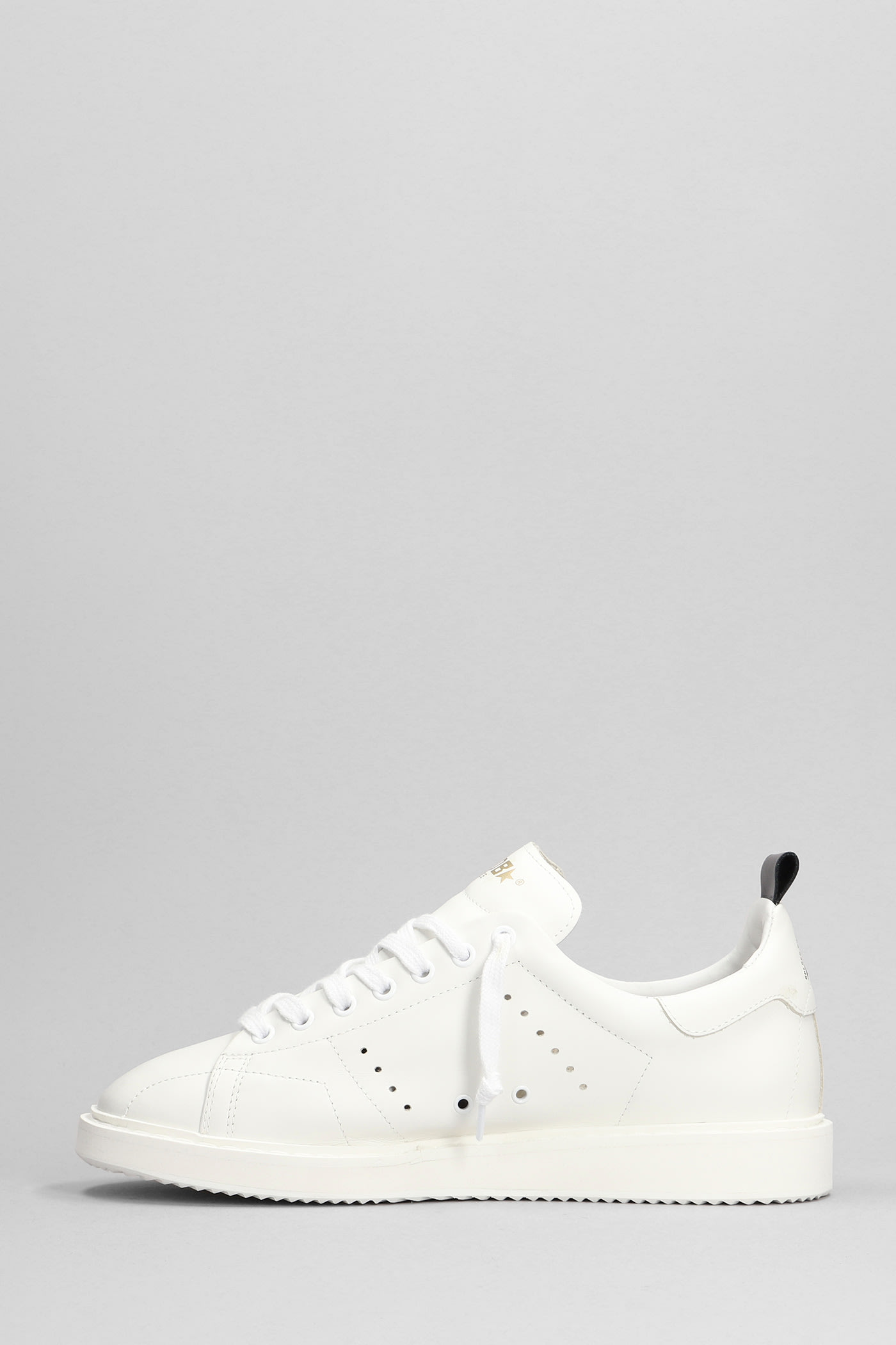 Shop Golden Goose Starter Sneakers In White Leather