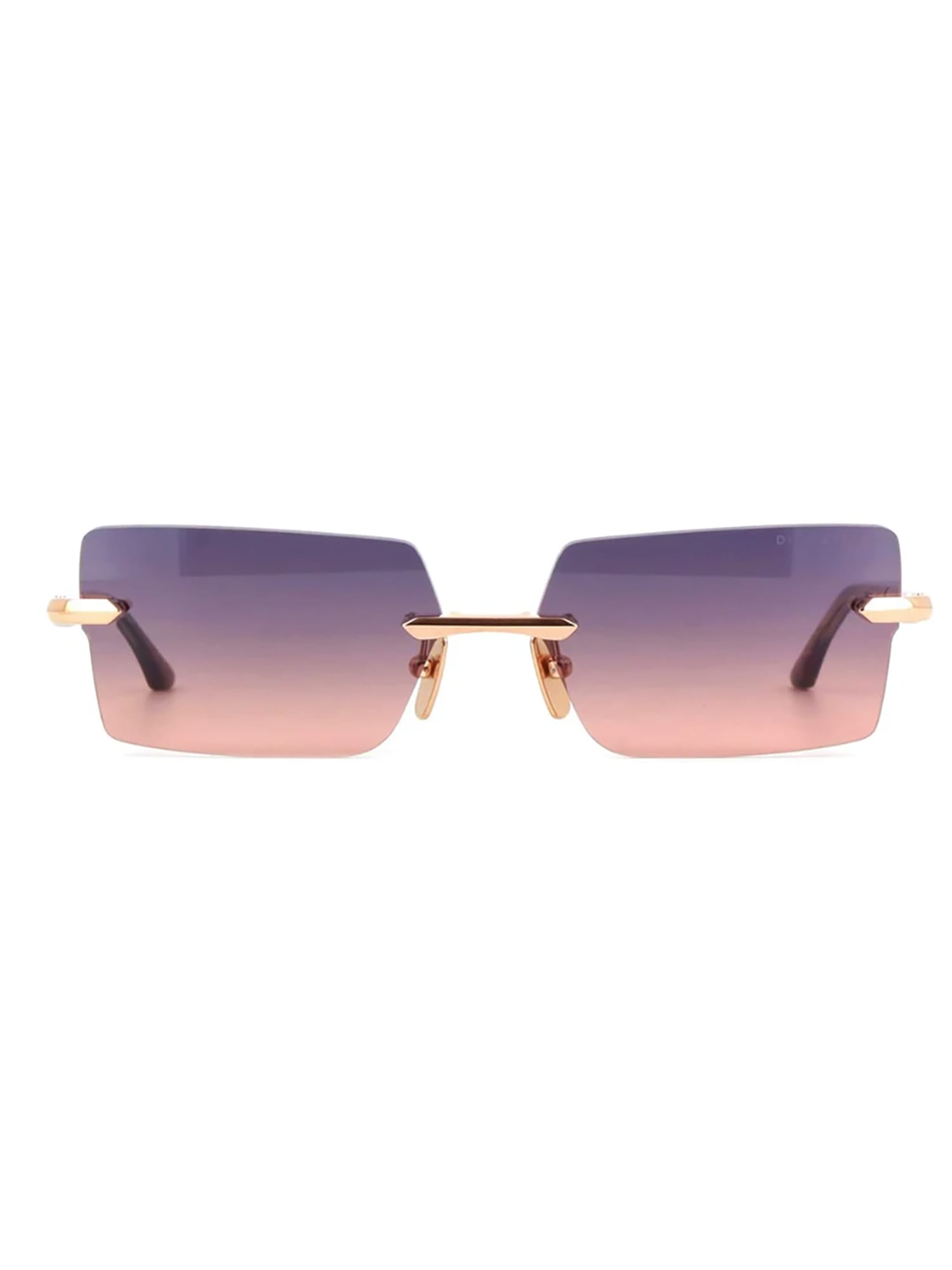 Shop Dita Dts462/a/02 Eymori Sunglasses In Rose Gold_el Mirage Swirl