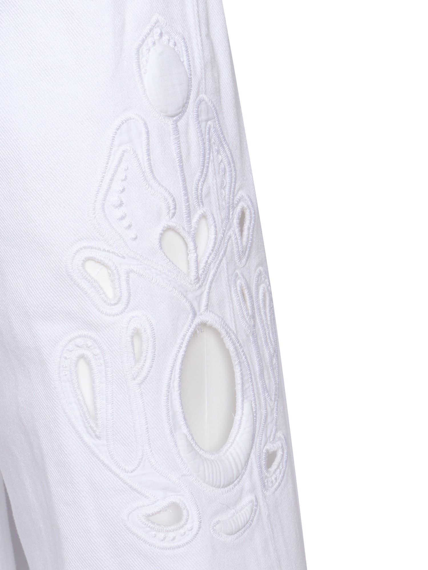 Dondup Jeans With Belt Loops In White
