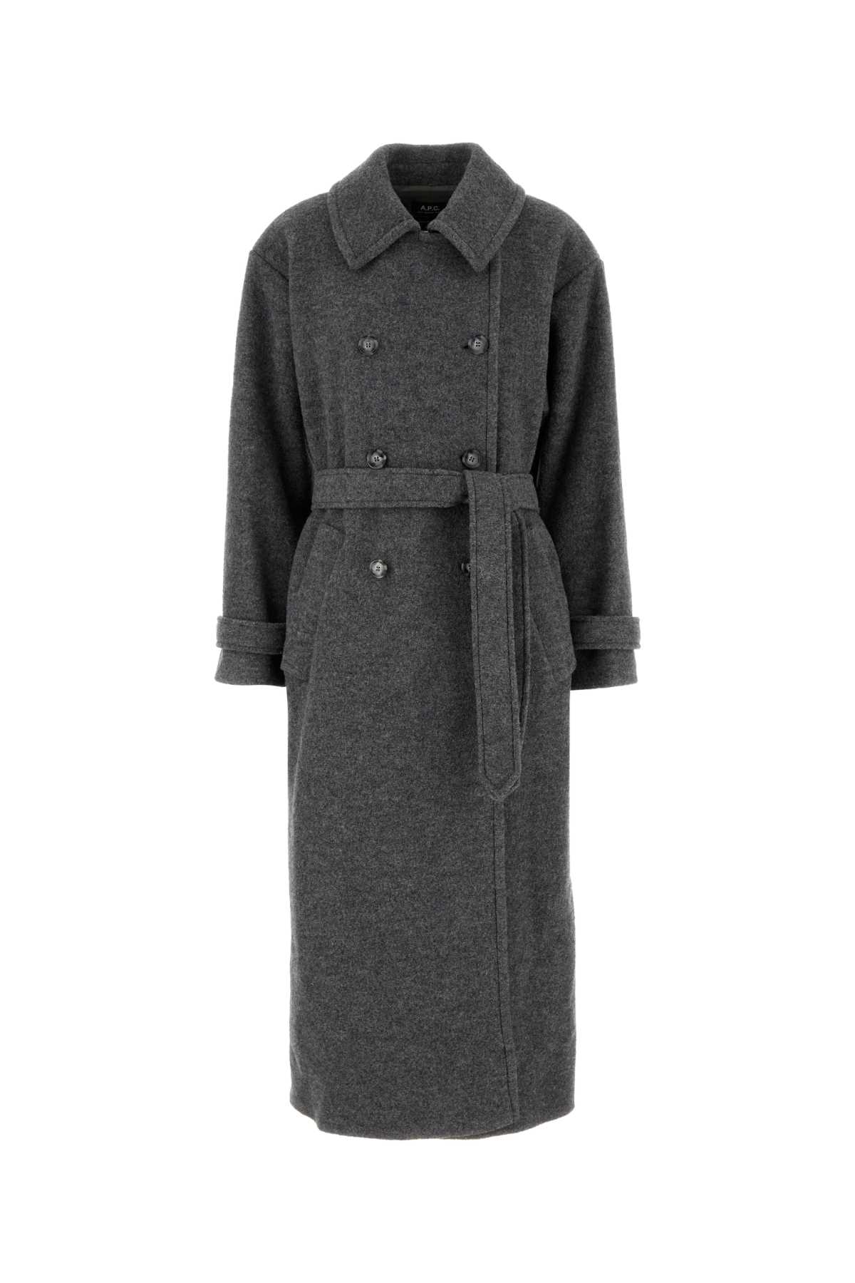 Apc Long-sleeved Coat In Gray