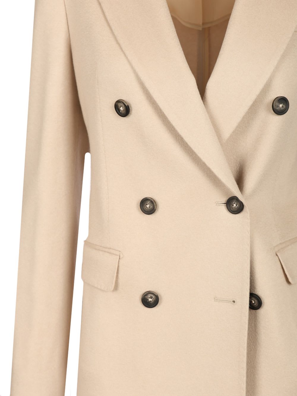 Tagliatore Paris Double-breasted Blazer In Nude
