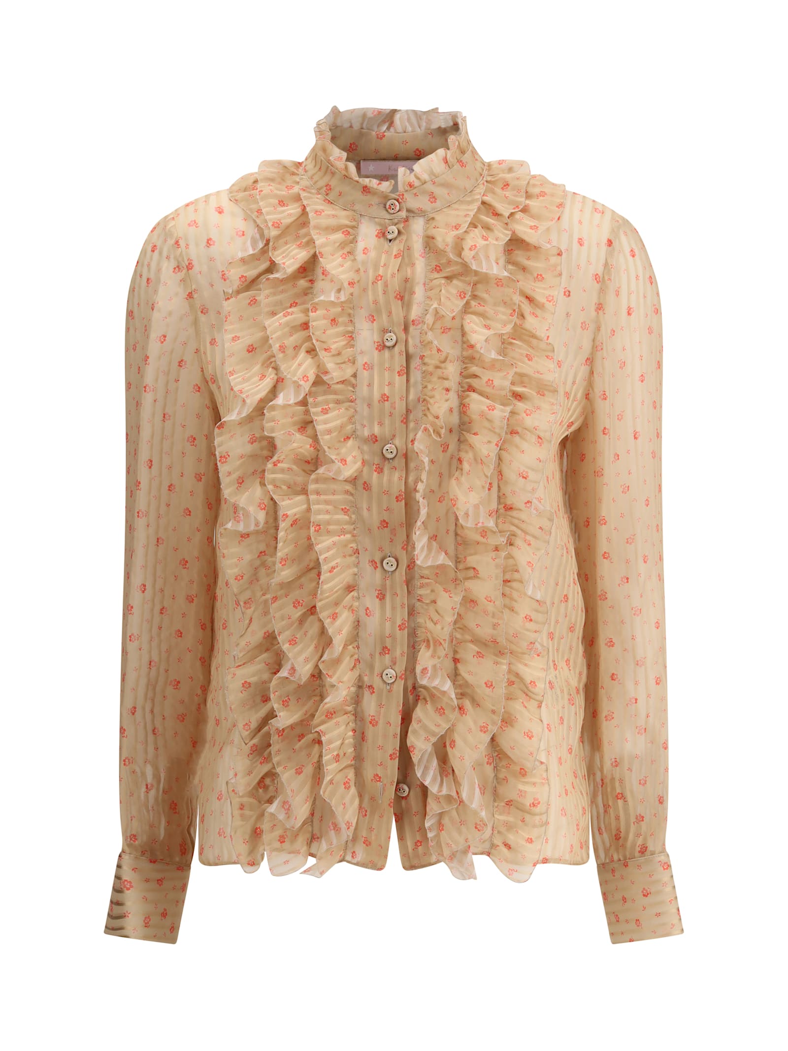 Rouches Silk Blouse