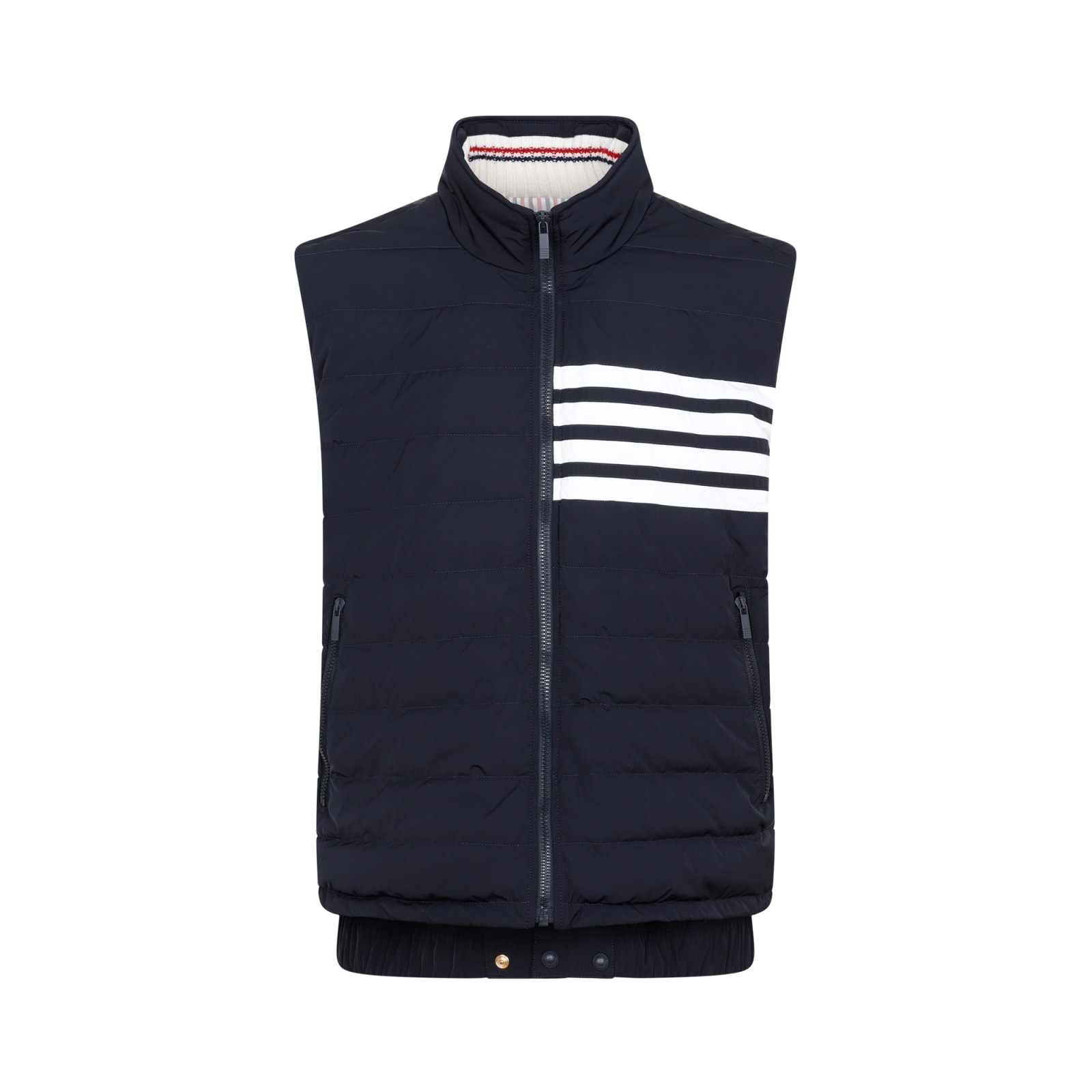 Shop Thom Browne Down Filled Ski Vest In Navy