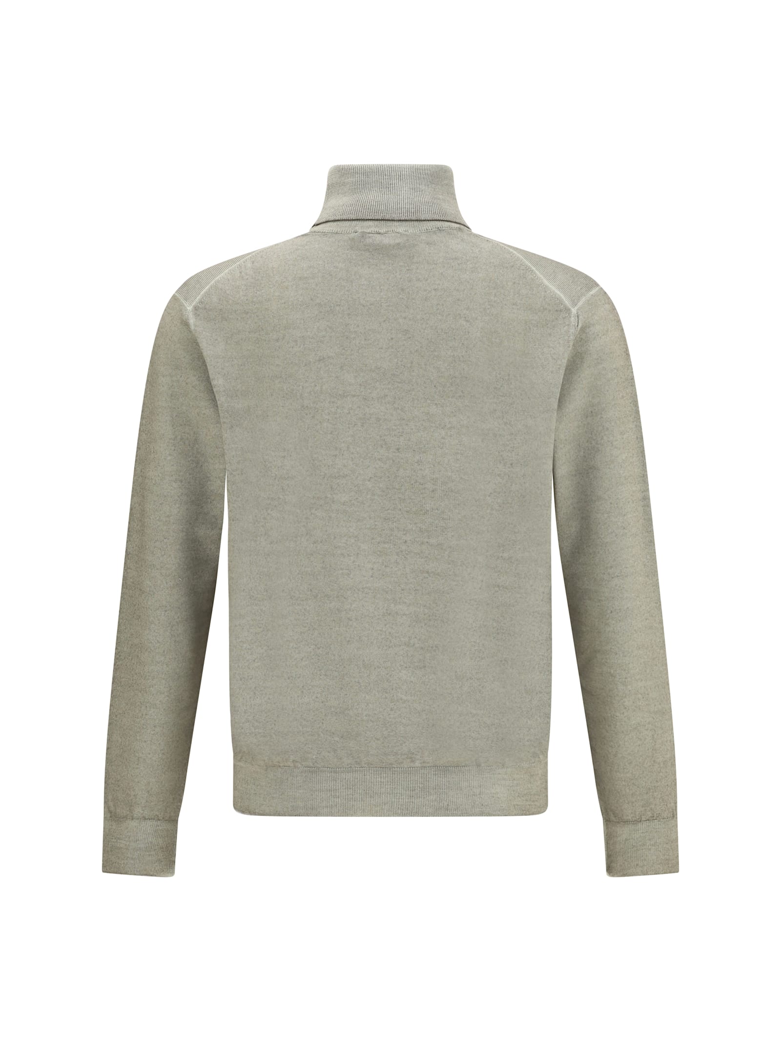 Cruciani Ribbed Turtleneck Sweater In Gray