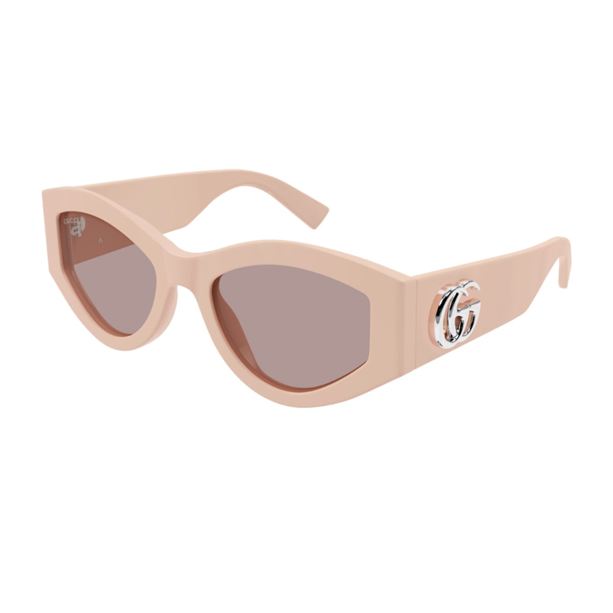 Gucci Gg1951s Linea Emblem 005 Pink Brown Sunglasses In Pink