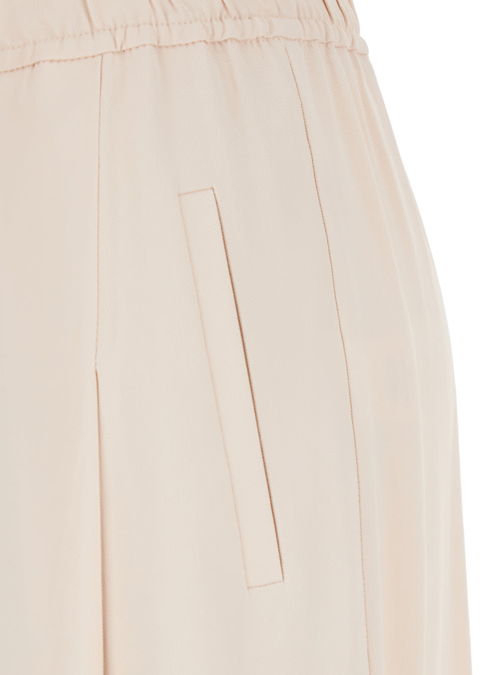 Merci Pink Pants With Elastic Waist And Pences In Viscose Blend Woman