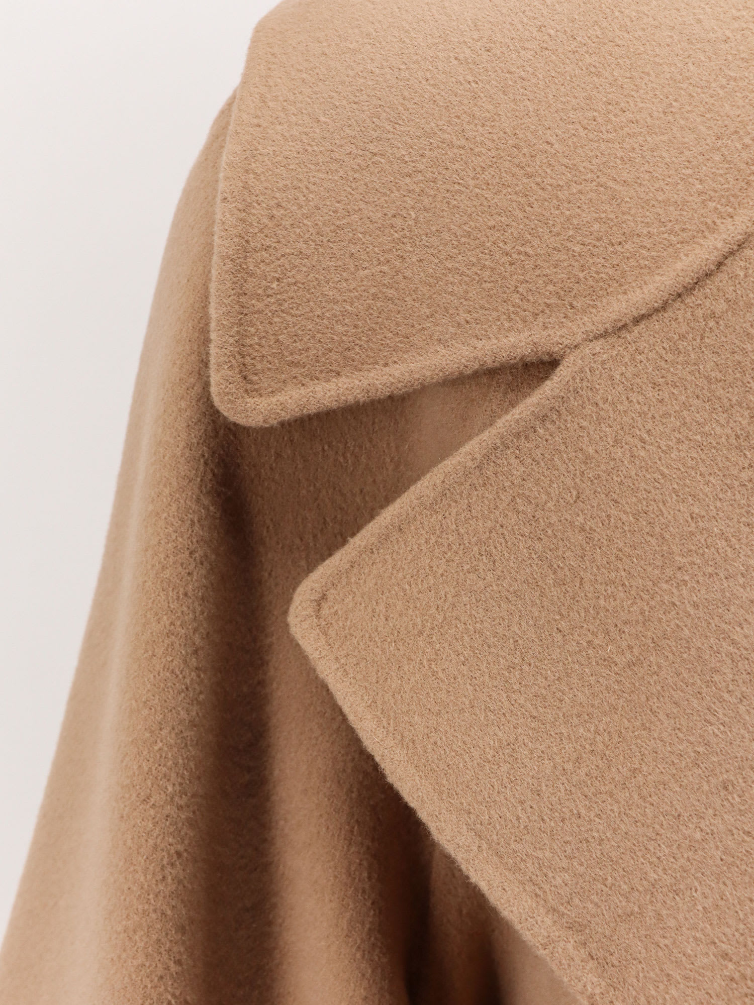 S Max Mara Poldo Virgin Wool Wrap Coat In Brown