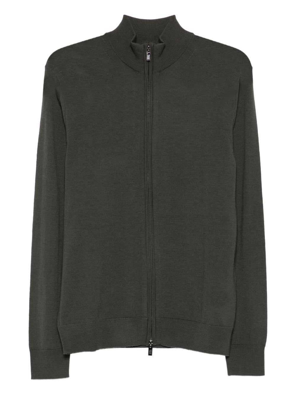 Emporio Armani Wool Zipped Cardigan