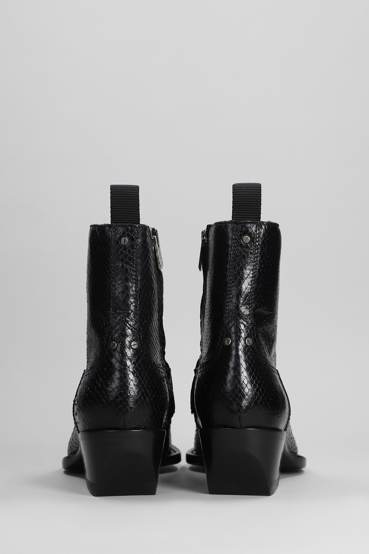 Shop Golden Goose Debbie Texan Ankle Boots In Black Leather