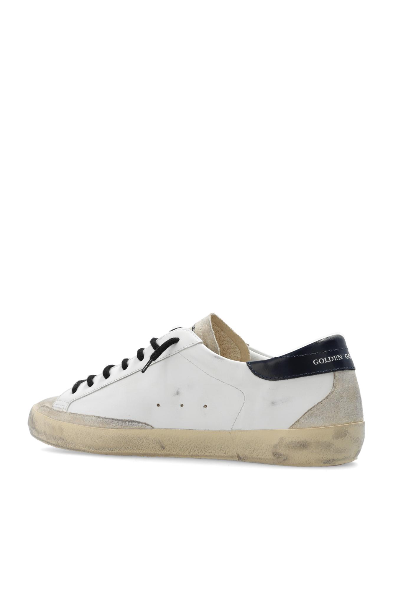 Shop Golden Goose Super-star Classic With Spur Sneakers In White/seedpearl/green/blue