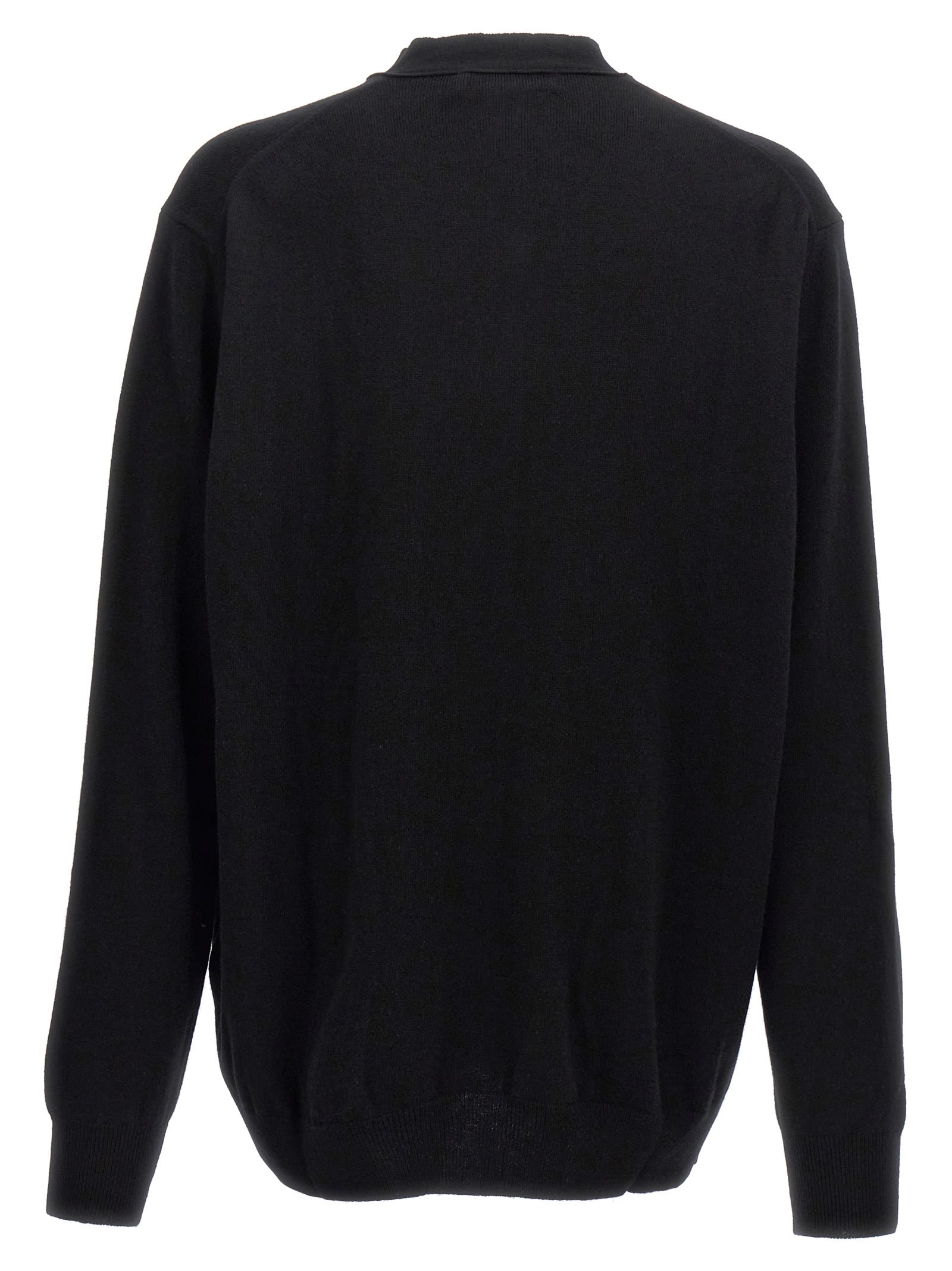 Shop Comme Des Garçons Shirt Wool Cardigan In Black