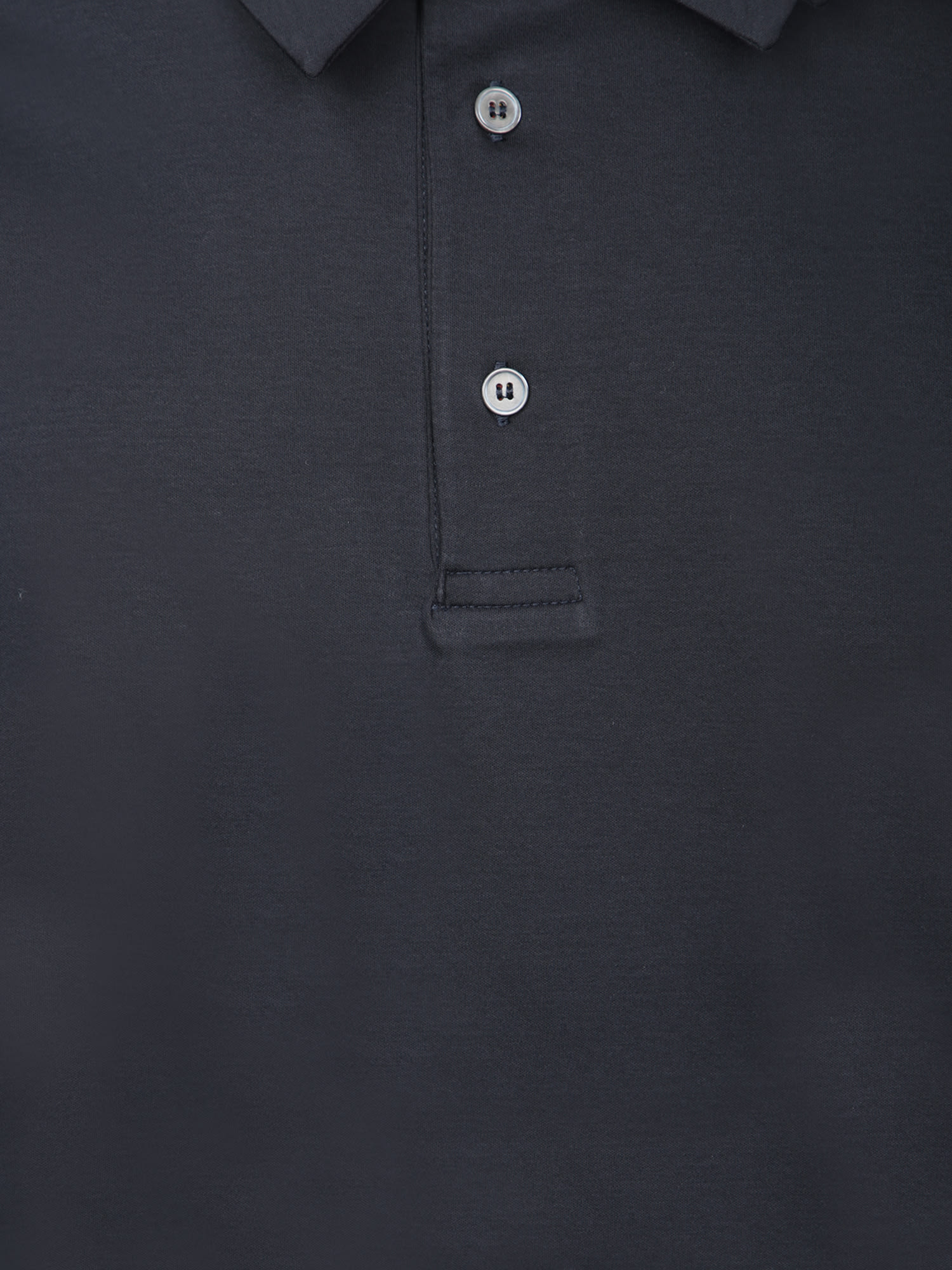 Paul Smith Black Cotton 'artist Stripe' Placket Polo Shirt In Blue