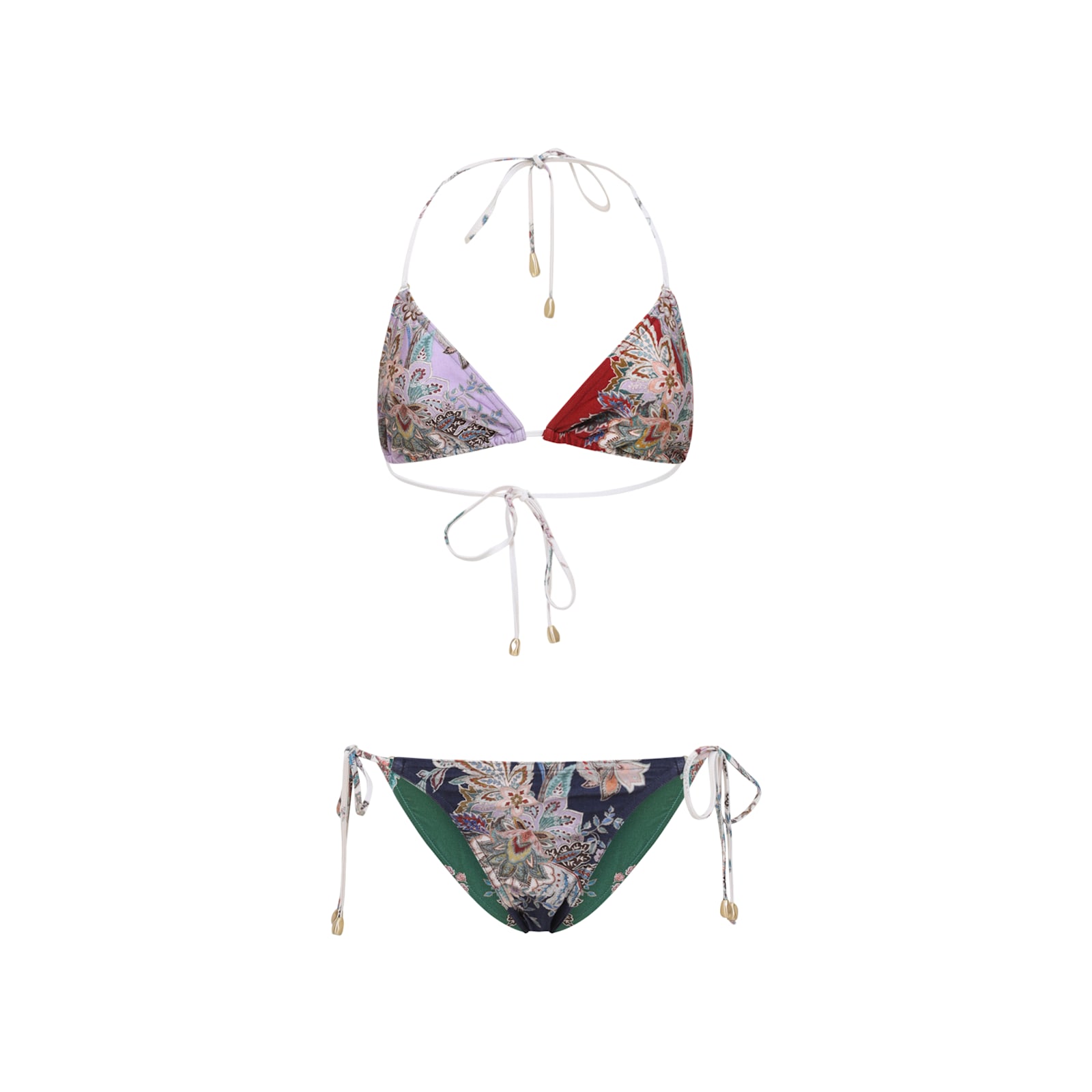 Zimmermann Rhiannon Mini Tri Bikini In Multi